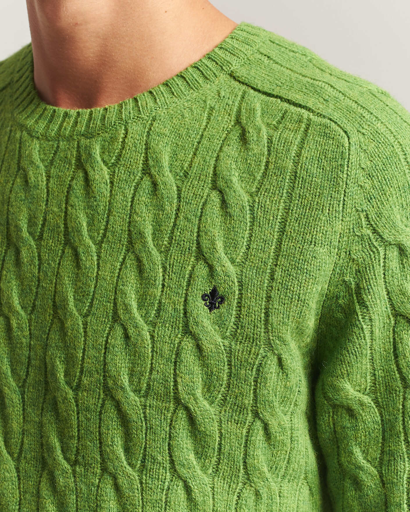 Mies | Puserot | Morris | Archard Cable Sweater Green