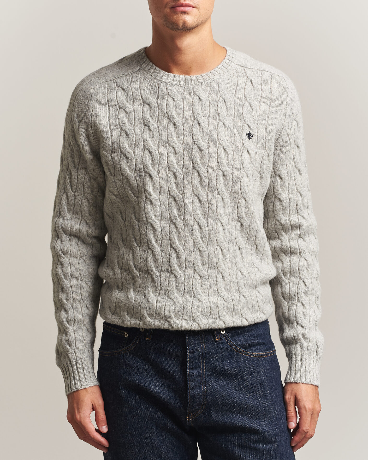 Mies | Puserot | Morris | Archard Cable Sweater Grey