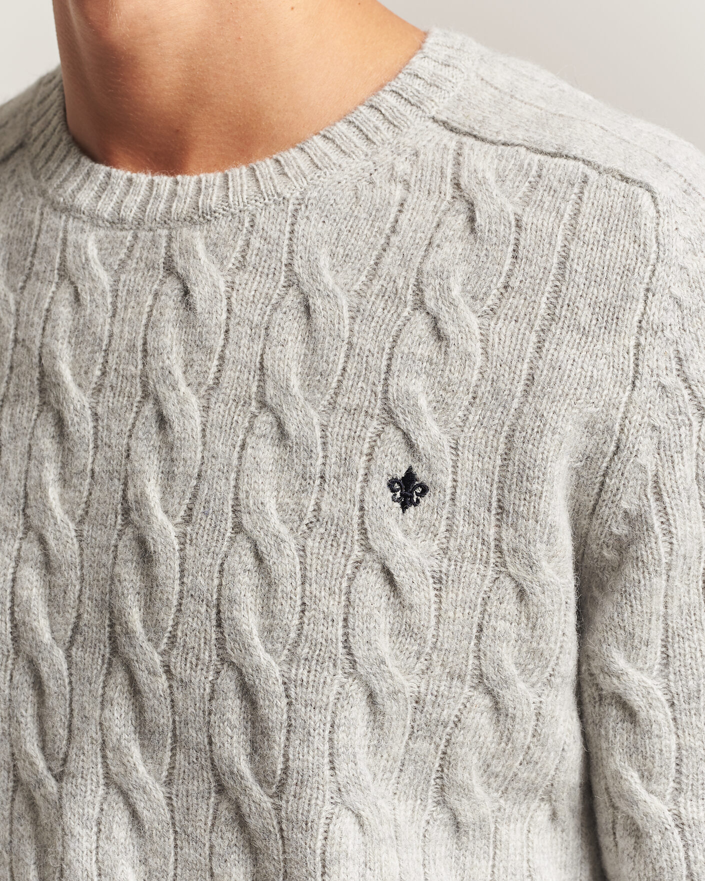 Mies | Puserot | Morris | Archard Cable Sweater Grey
