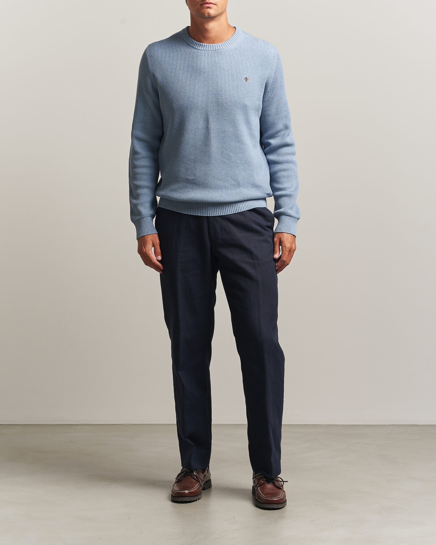 Mies | Puserot | Morris | Colin O-Neck Light Blue