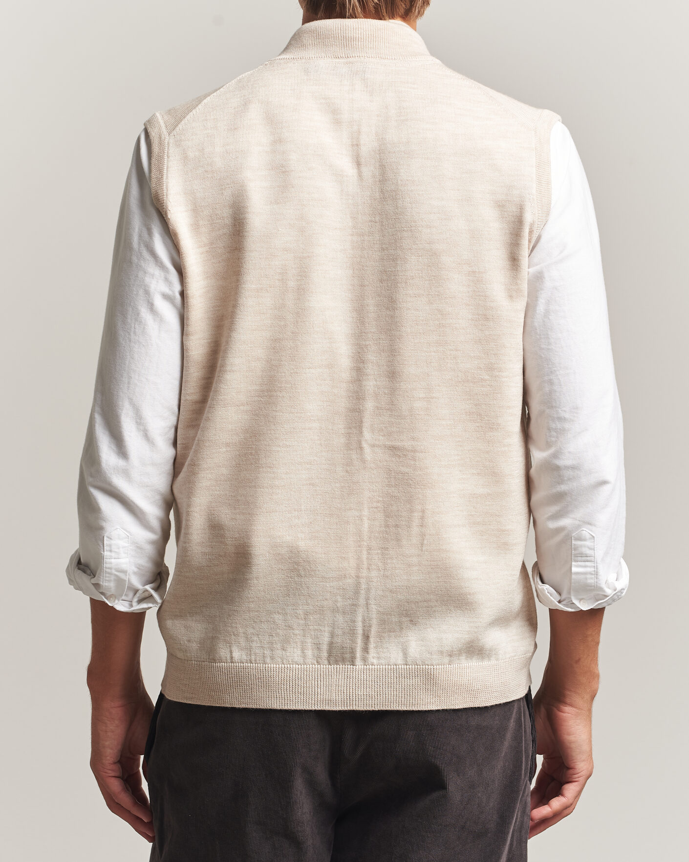 Mies | Puserot | Morris | Merino Zip Vest Off White