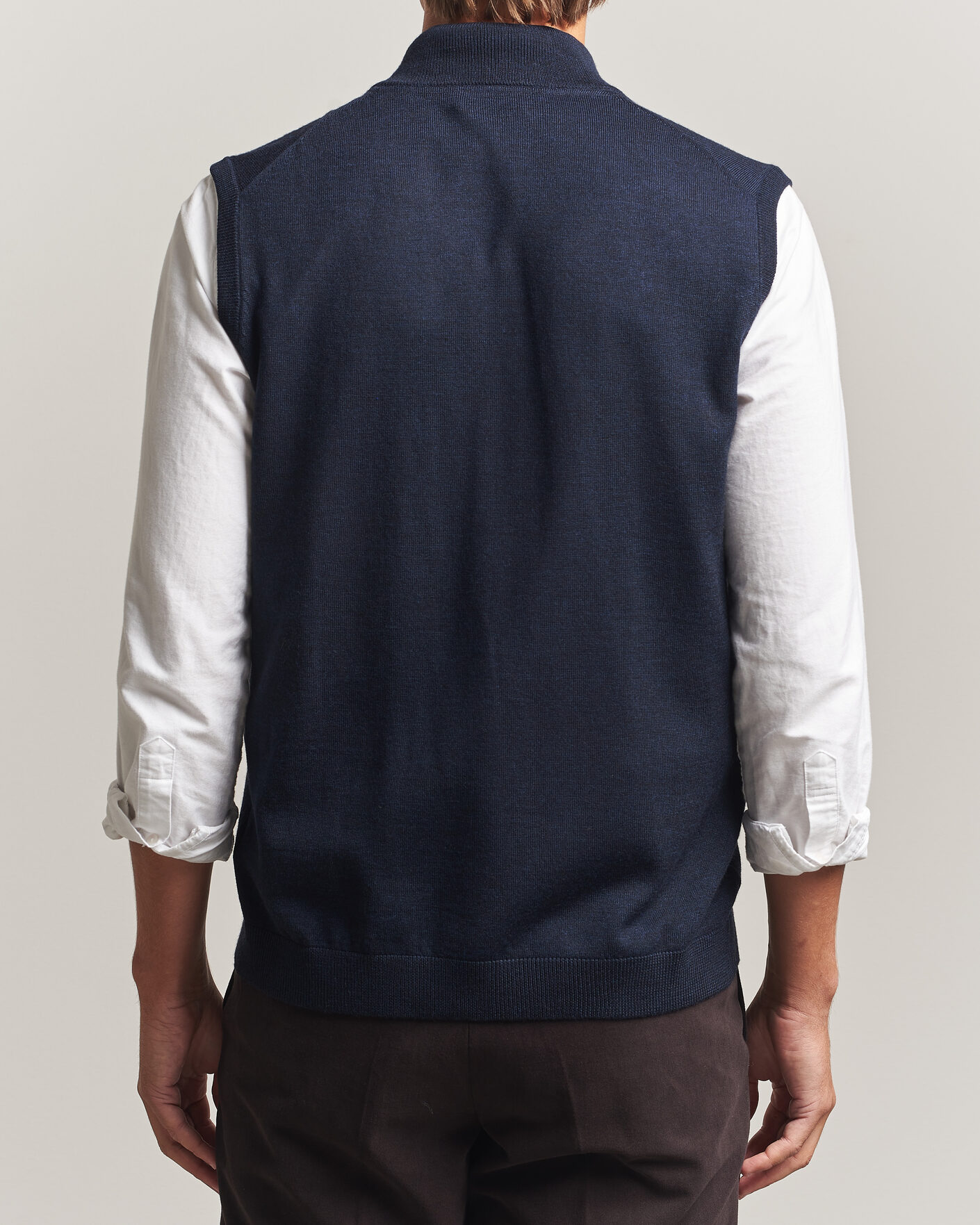 Mies | Puserot | Morris | Merino Zip Vest Navy