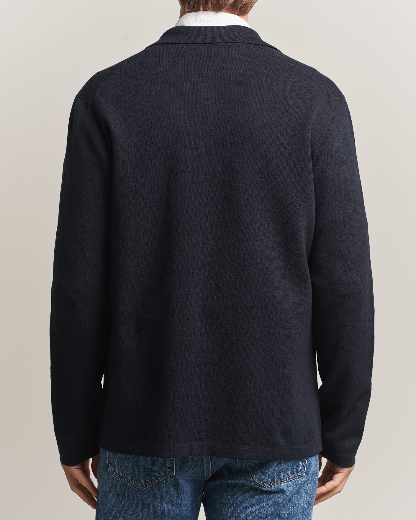 Mies | Puserot | Morris | Dudley Knitted Overshirt Navy