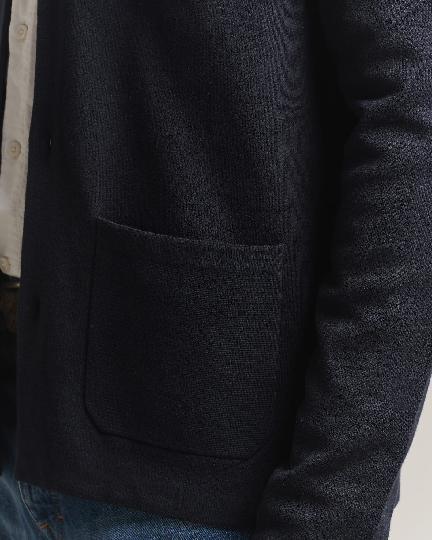 Mies | Puserot | Morris | Dudley Knitted Overshirt Navy