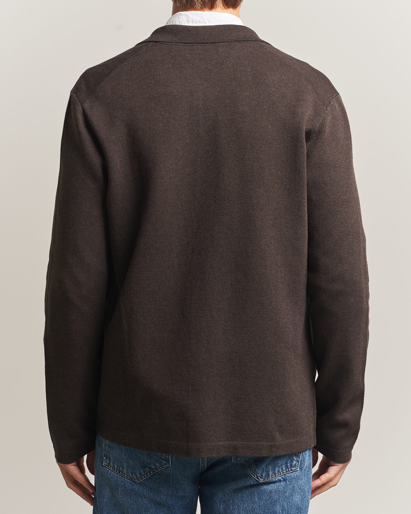 Mies | Puserot | Morris | Dudley Knitted Overshirt Brown