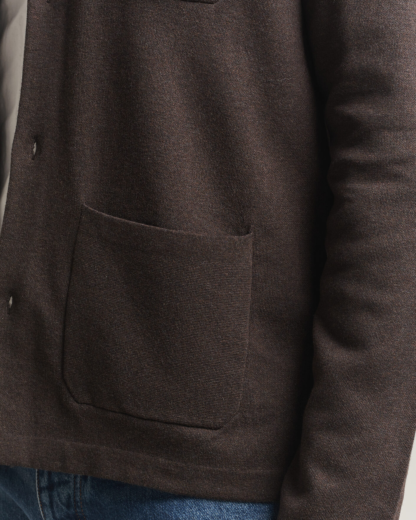 Mies | Puserot | Morris | Dudley Knitted Overshirt Brown