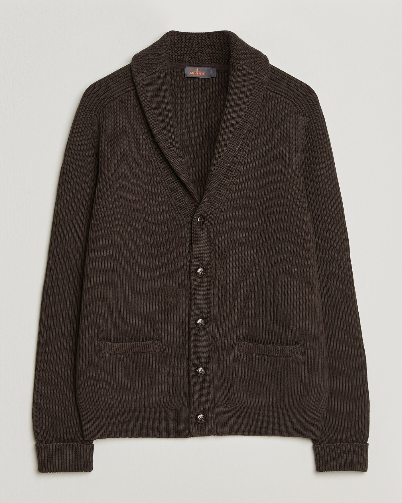Mies | Puserot | Morris | Brayden Shawl Cardigan Brown