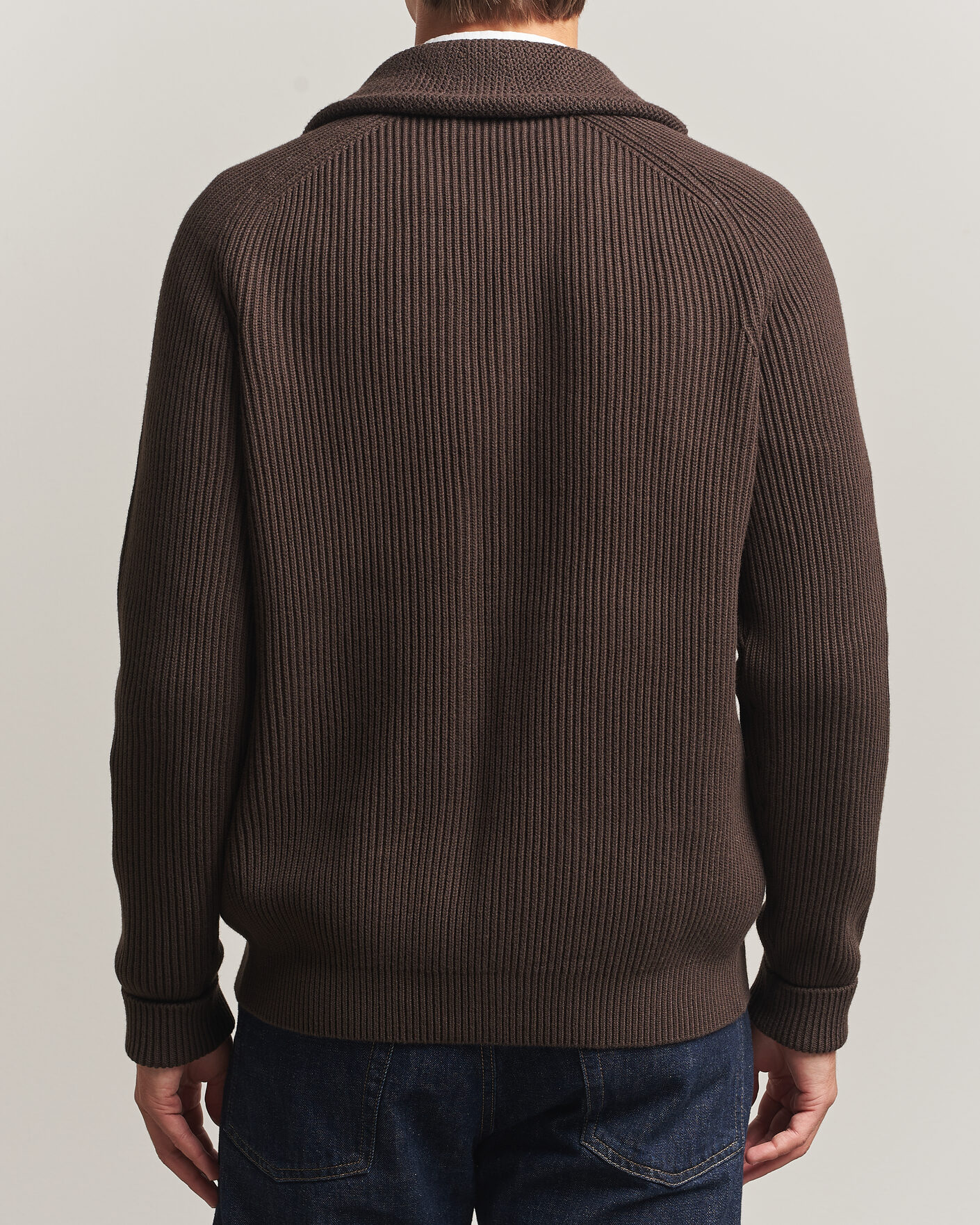 Mies | Puserot | Morris | Brayden Shawl Cardigan Brown