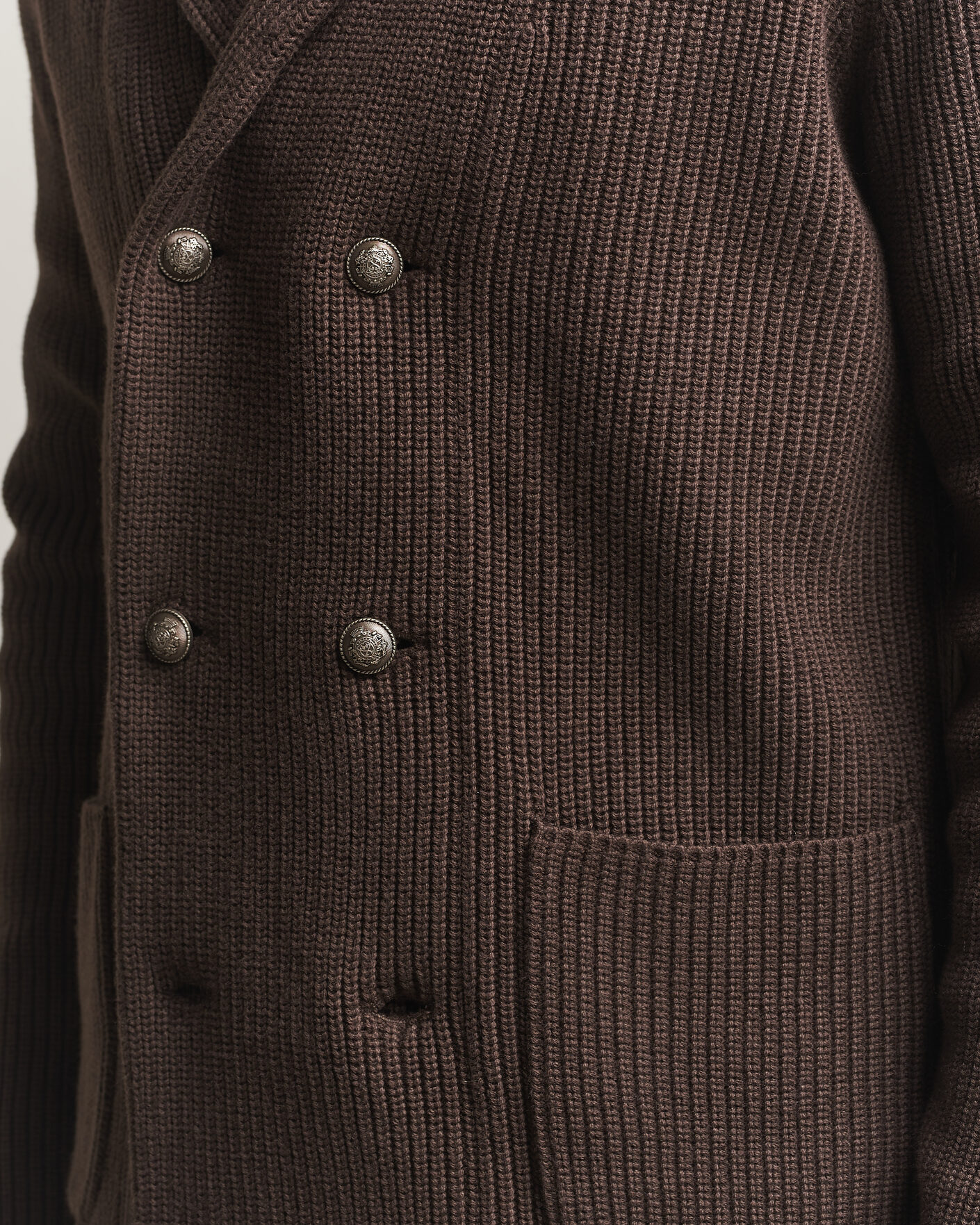 Mies | Puserot | Morris | Brayden DB Shawl Cardigan Brown