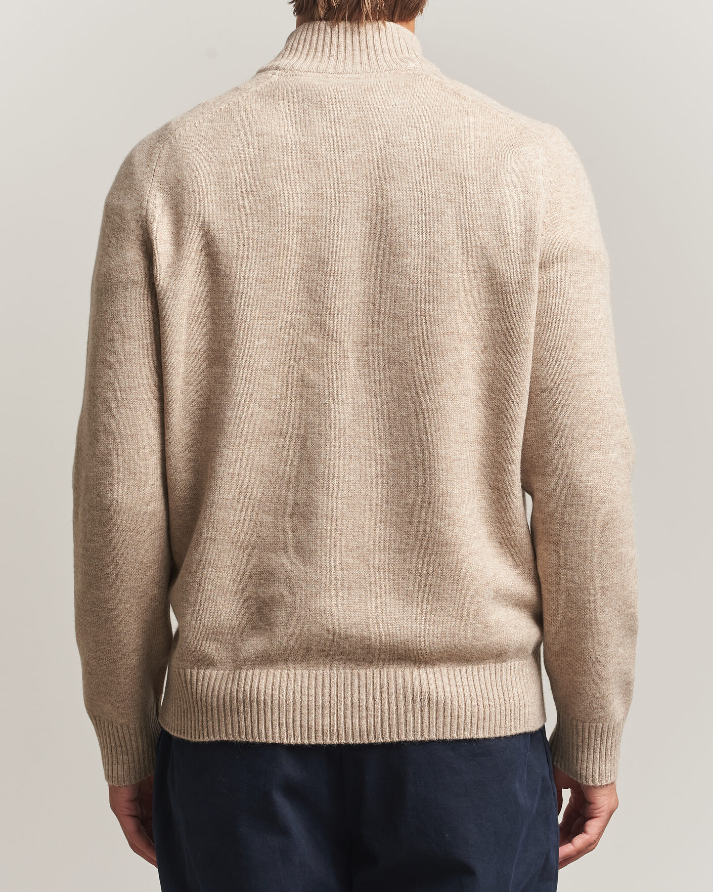 Mies | Puserot | Morris | Hertford Lambswool Half Zip Khaki