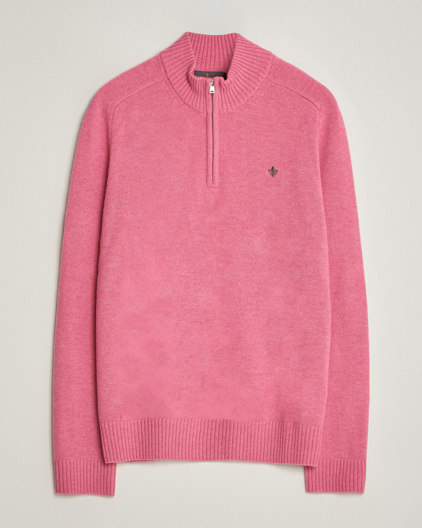 Mies | Puserot | Morris | Hertford Lambswool Half Zip Cerise