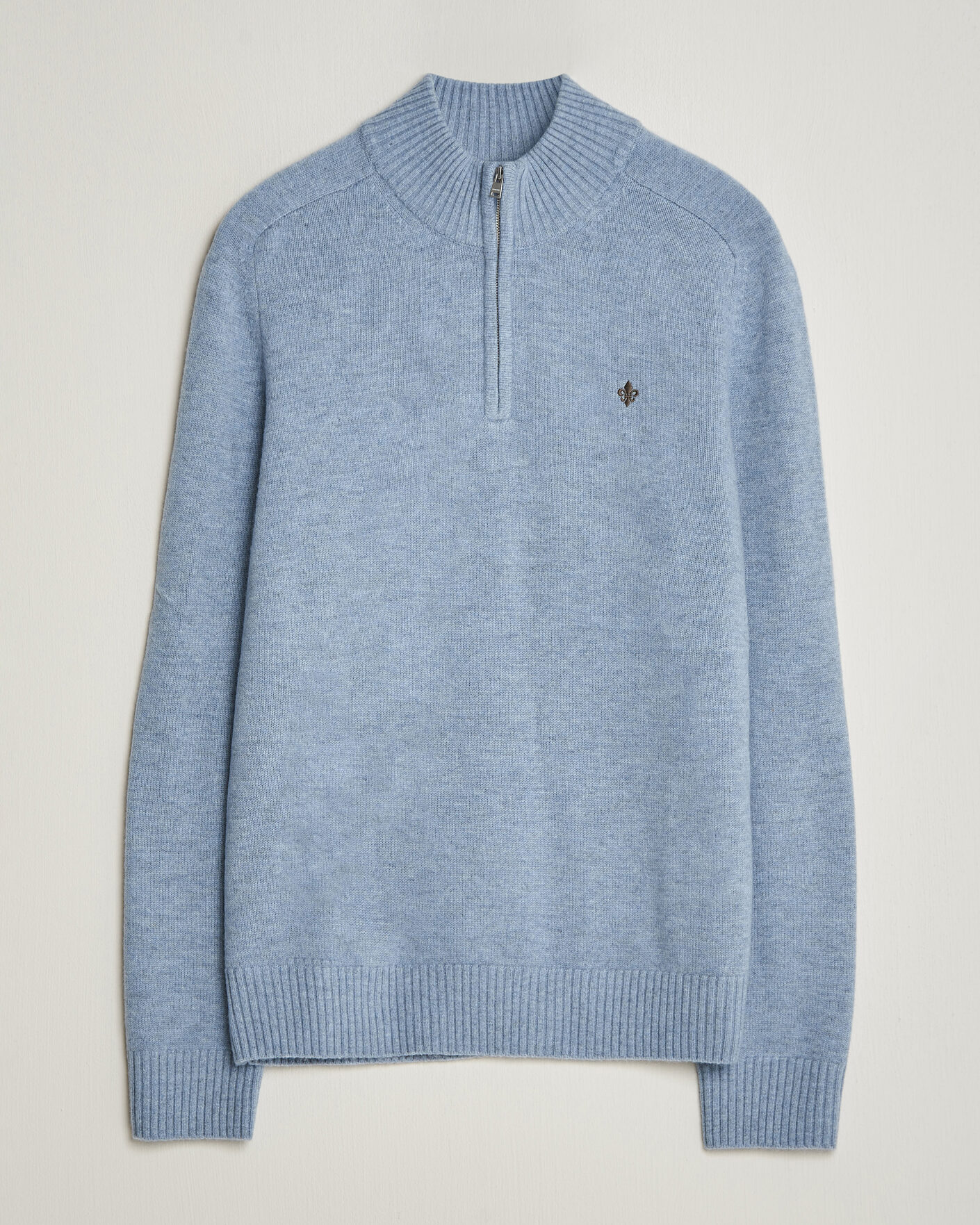 Mies | Puserot | Morris | Hertford Lambswool Half Zip Blue