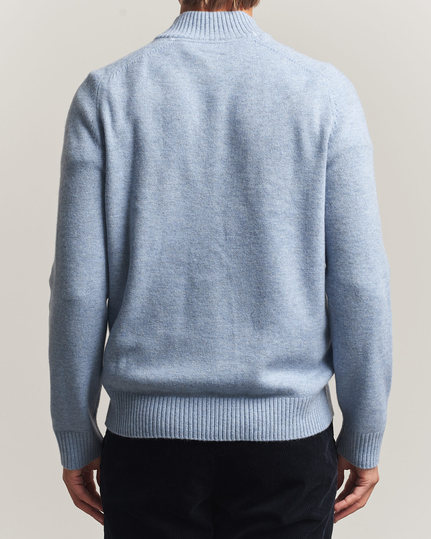Mies | Puserot | Morris | Hertford Lambswool Half Zip Blue