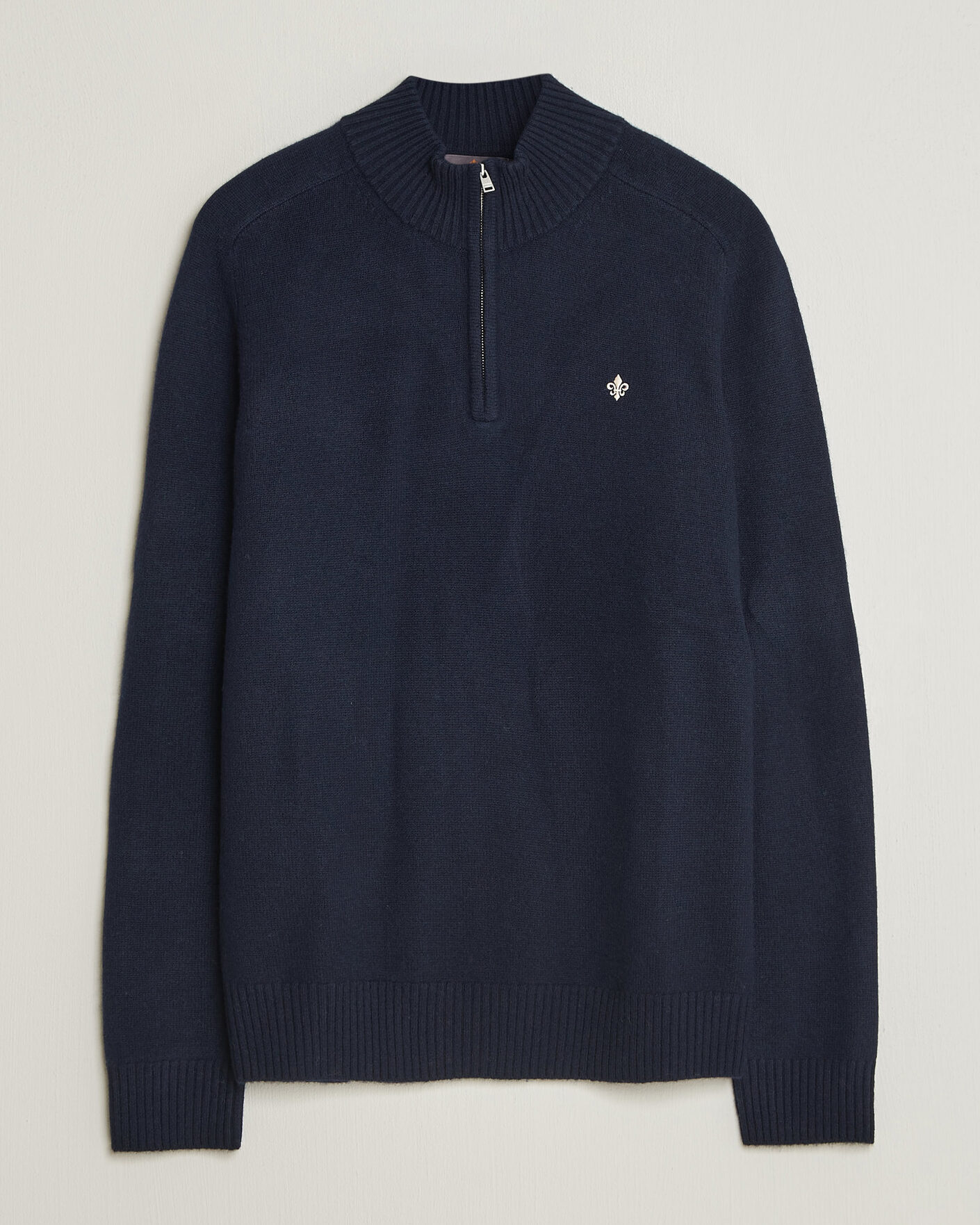 Mies | Puserot | Morris | Hertford Lambswool Half Zip Navy