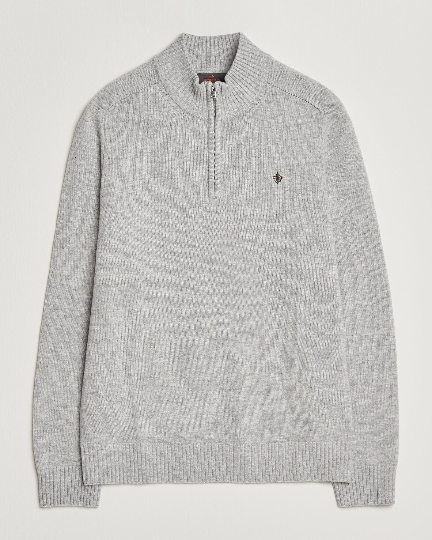 Mies | Puserot | Morris | Hertford Lambswool Half Zip Grey