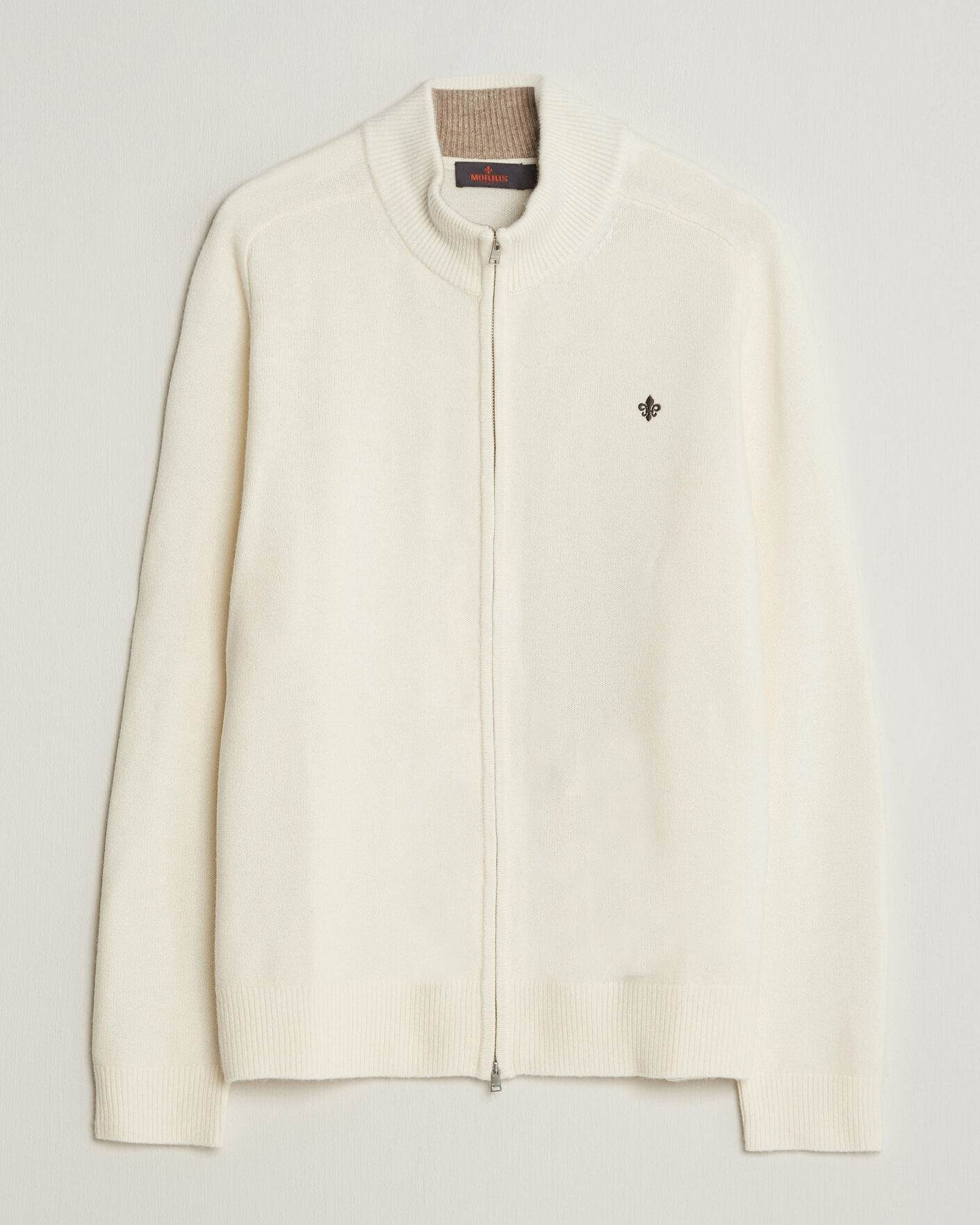 Mies | Puserot | Morris | Hertford Zip Cardigan Off White