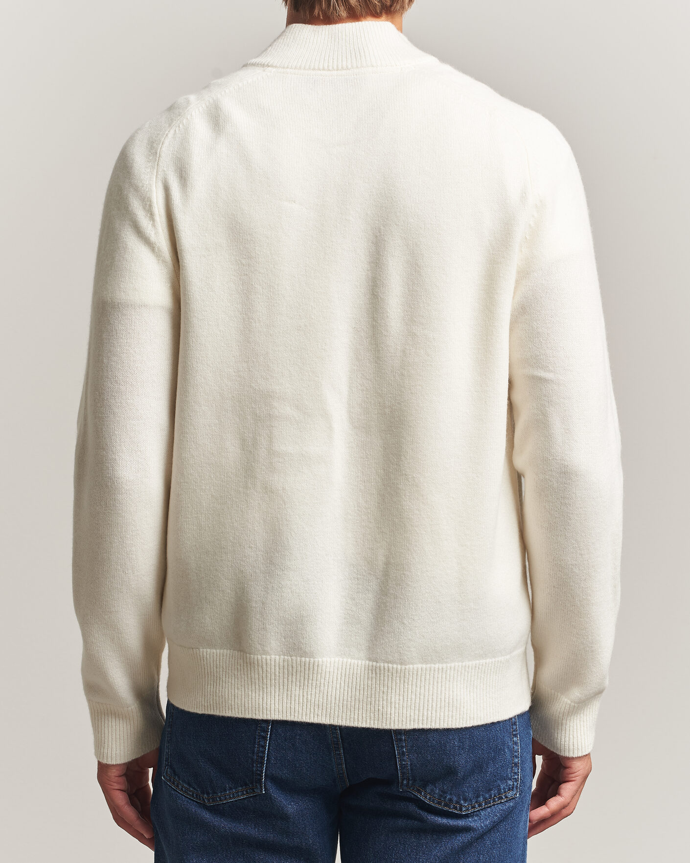 Mies | Puserot | Morris | Hertford Zip Cardigan Off White
