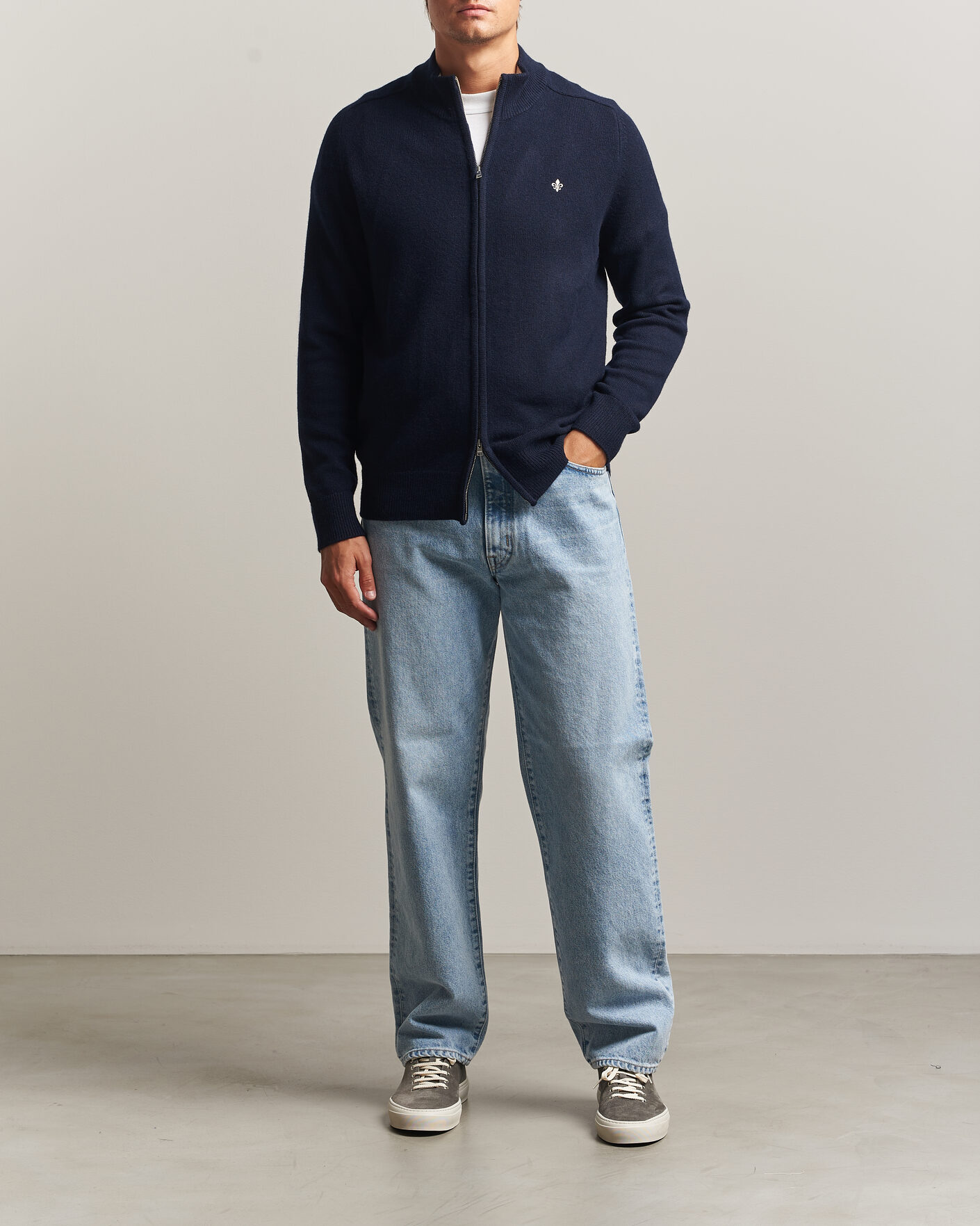 Mies | Puserot | Morris | Hertford Zip Cardigan Navy