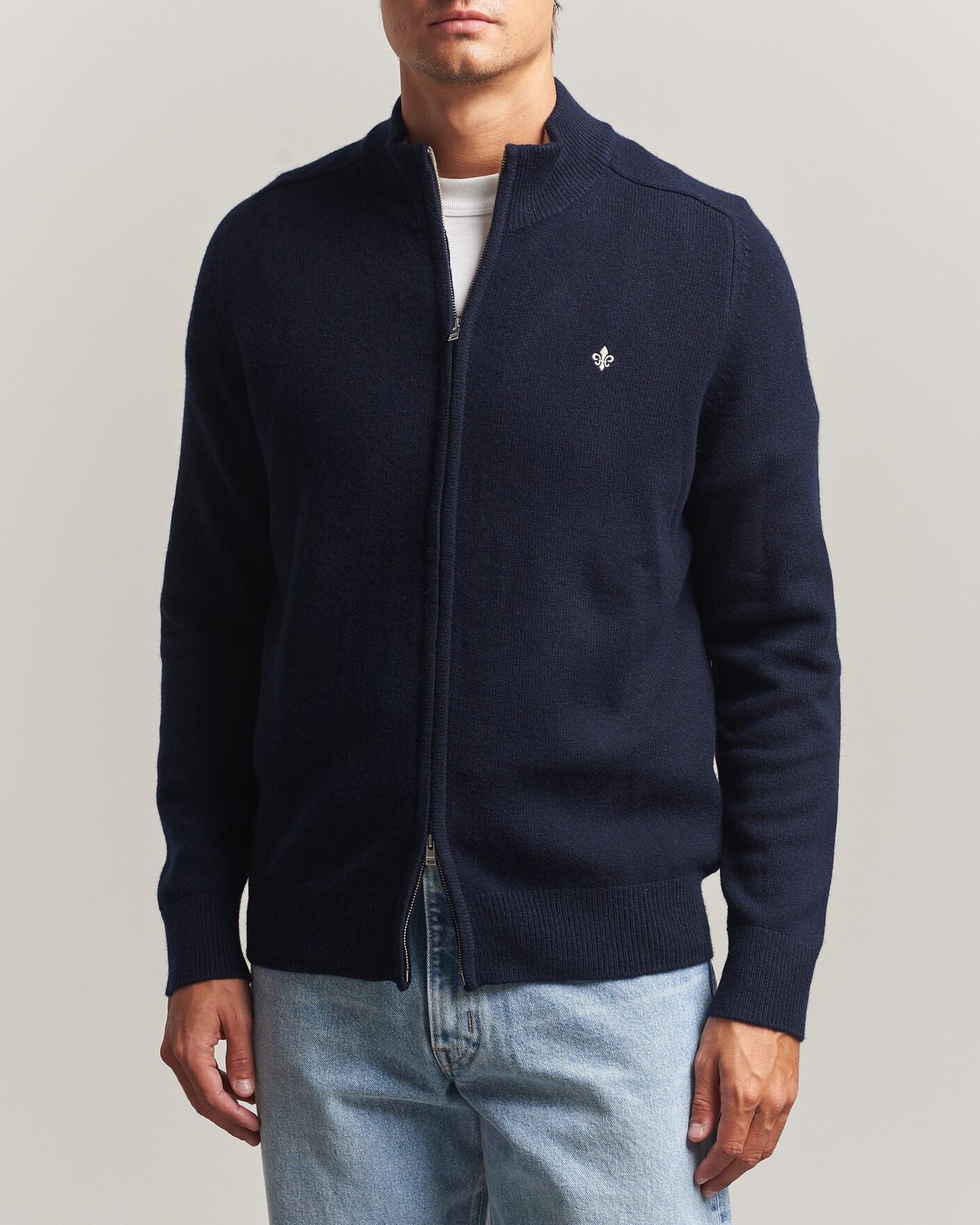 Mies | Puserot | Morris | Hertford Zip Cardigan Navy