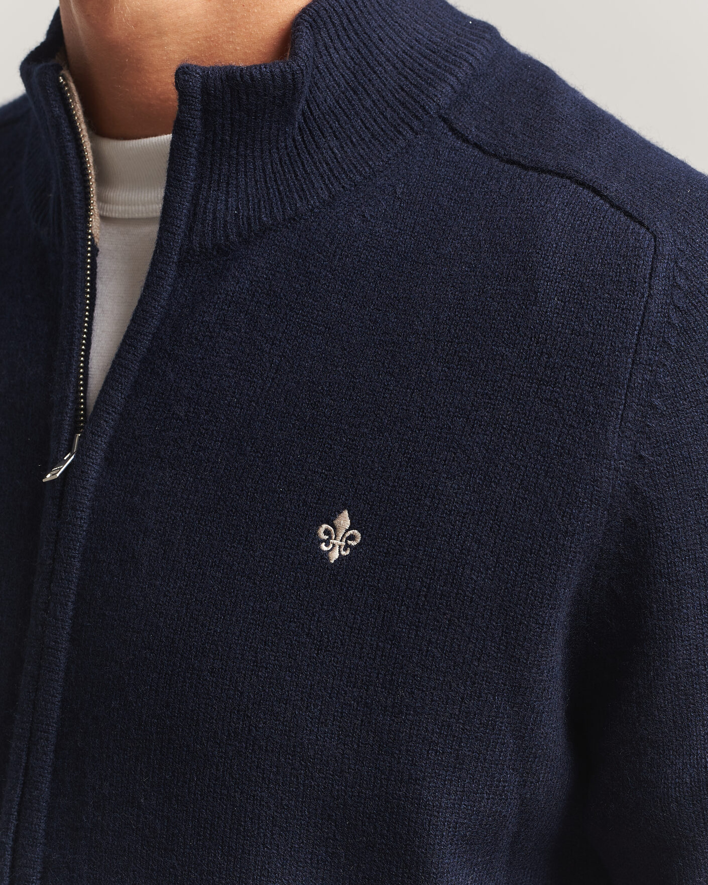 Mies | Puserot | Morris | Hertford Zip Cardigan Navy