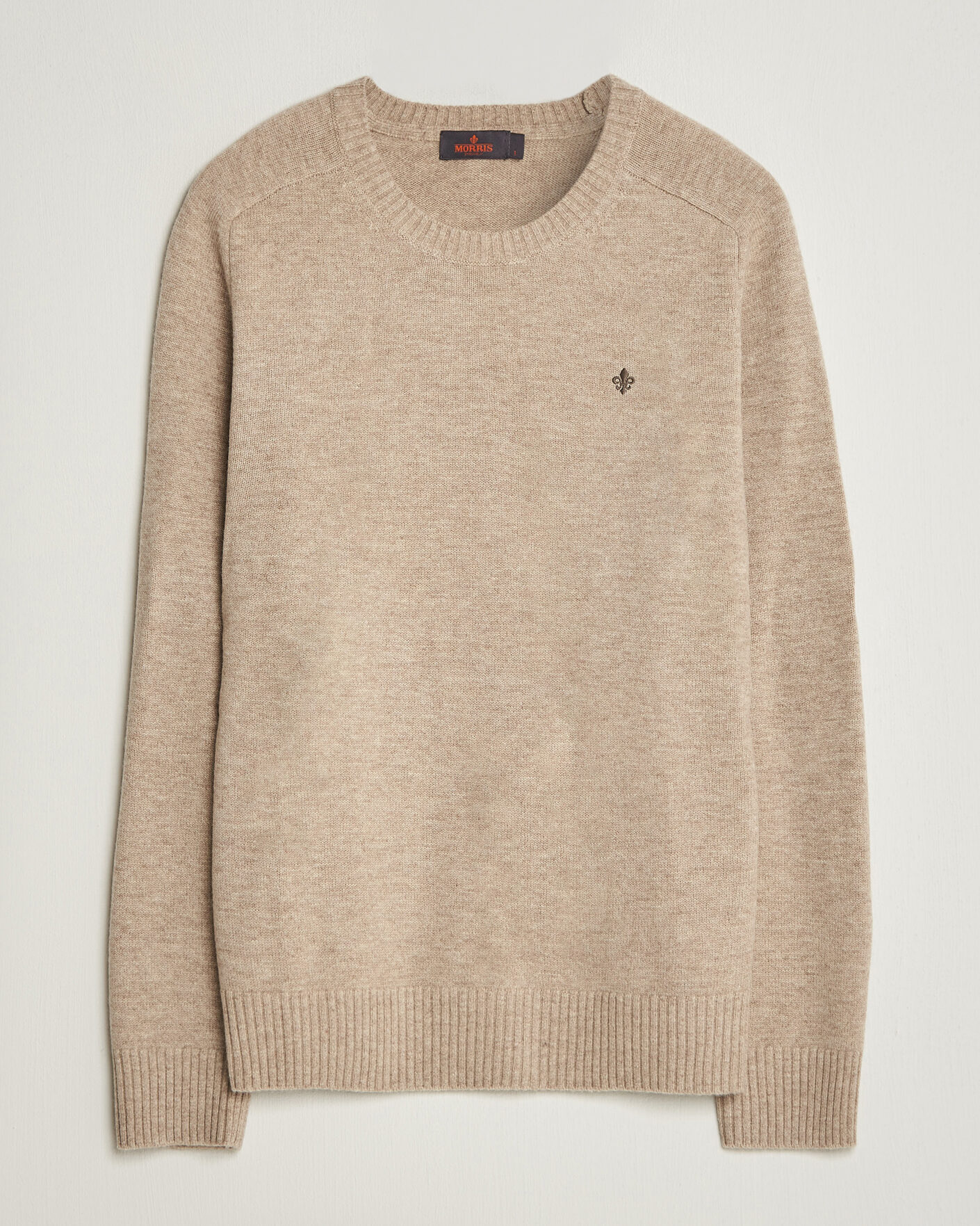 Mies | Puserot | Morris | Hertford Lambswool Crew Neck Khaki
