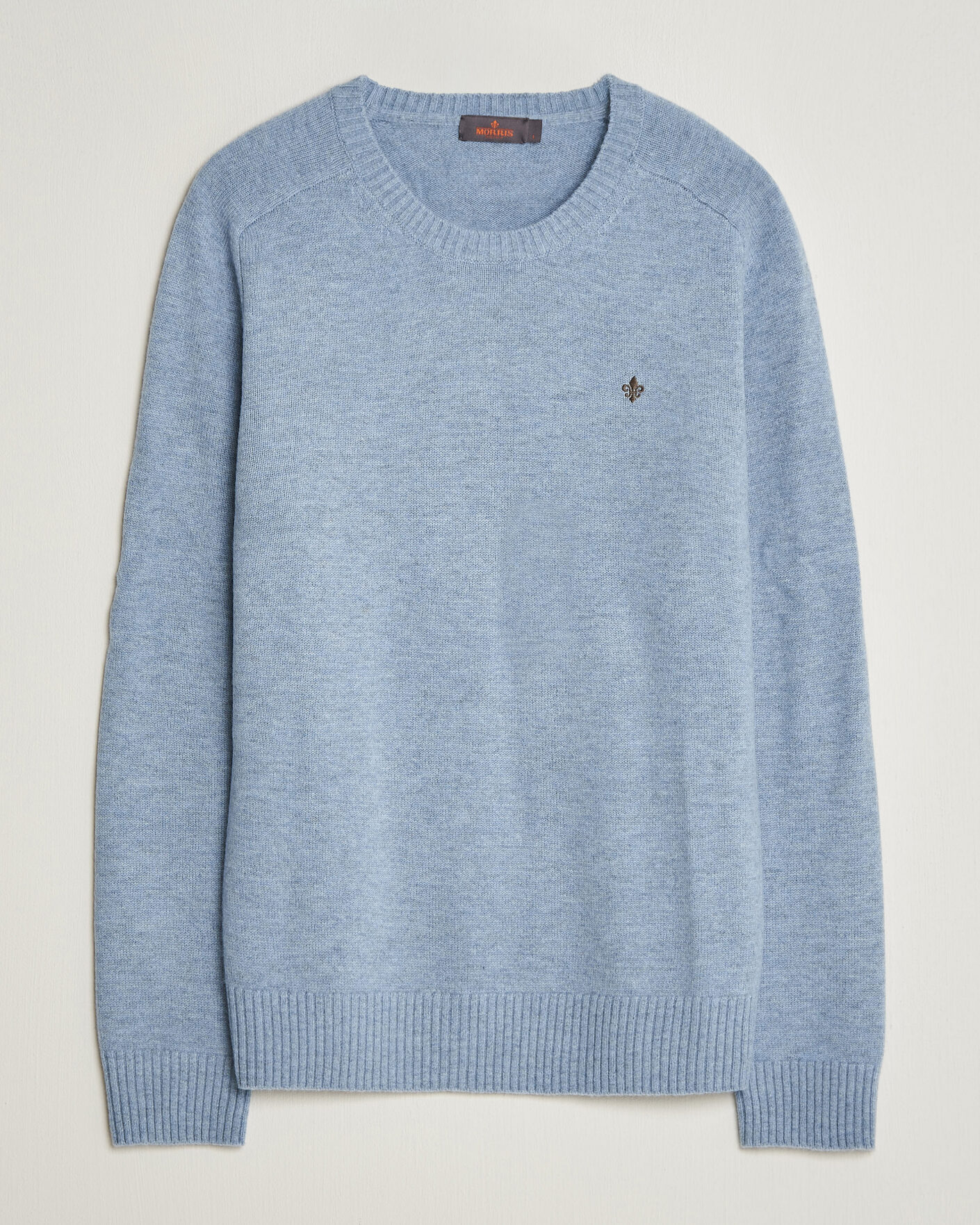 Mies | Puserot | Morris | Hertford Lambswool Crew Neck Blue
