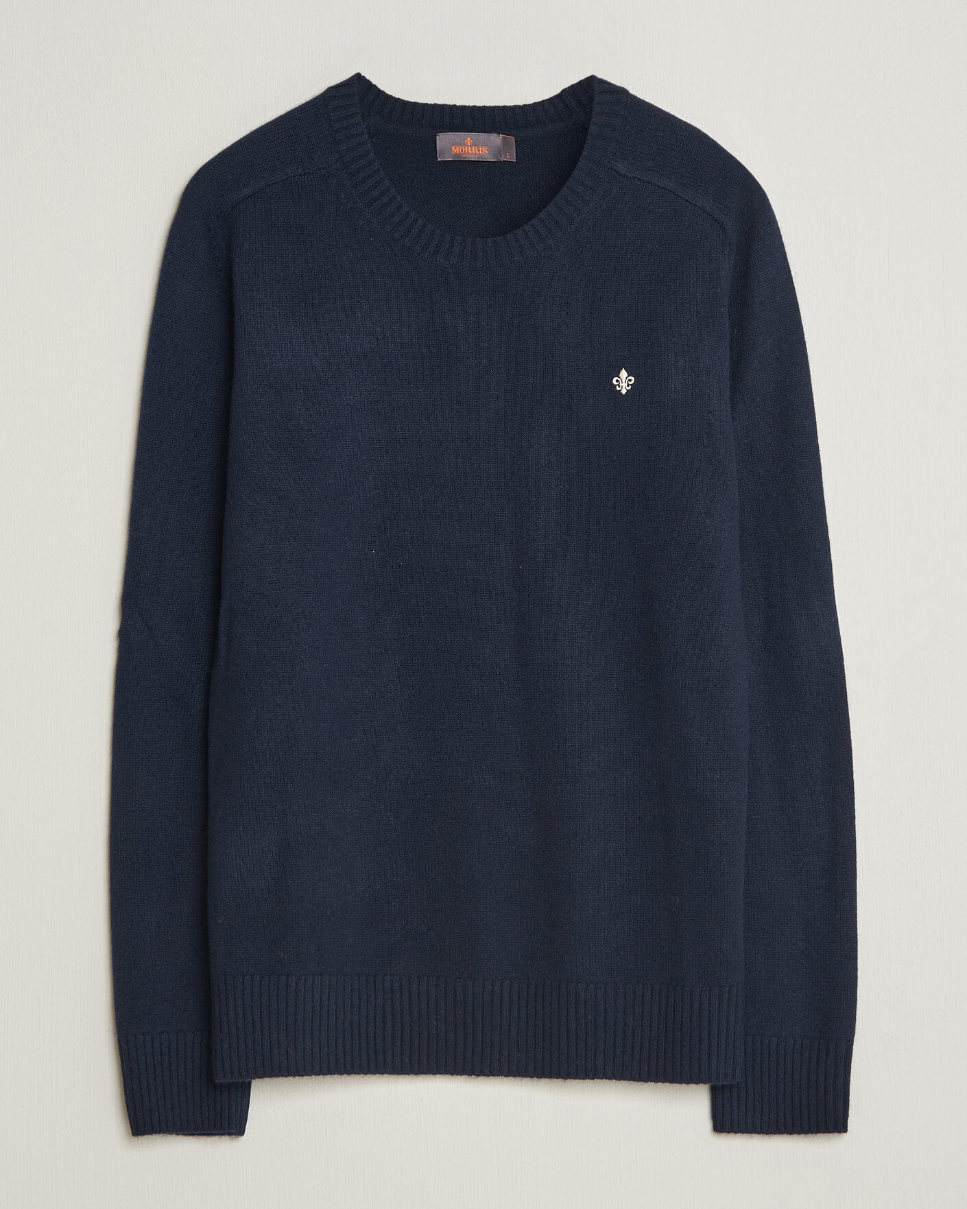 Mies | Puserot | Morris | Hertford Lambswool Crew Neck Navy