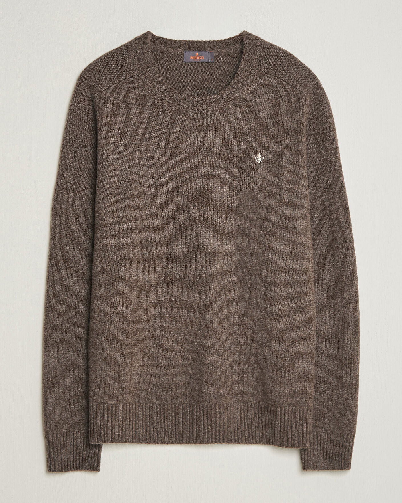 Mies | Puserot | Morris | Hertford Lambswool Crew Neck Brown