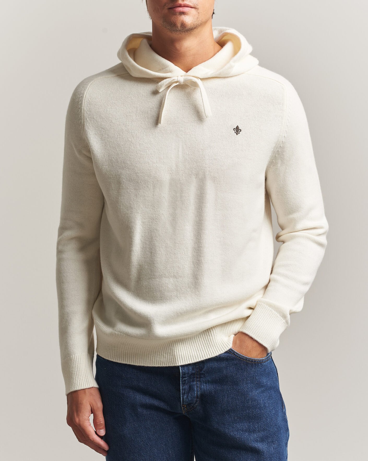 Mies | Puserot | Morris | Hertford Lambswool Hoodie Off White