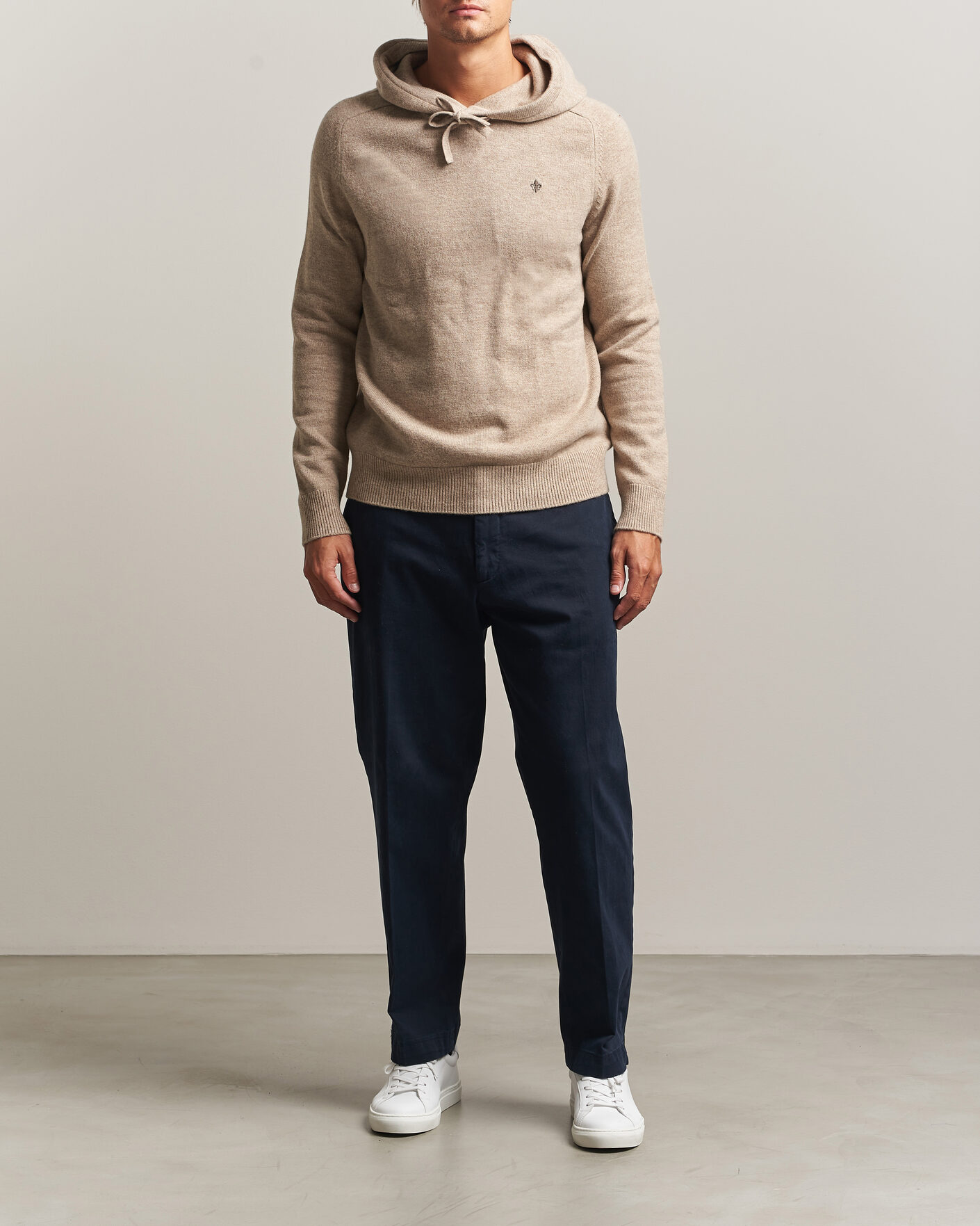Mies | Puserot | Morris | Hertford Lambswool Hoodie Khaki