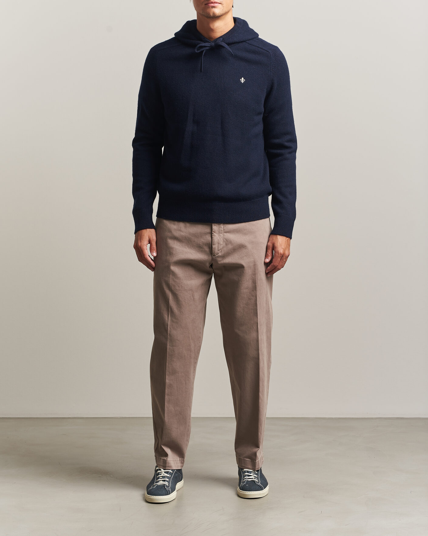Mies | Puserot | Morris | Hertford Lambswool Hoodie Navy
