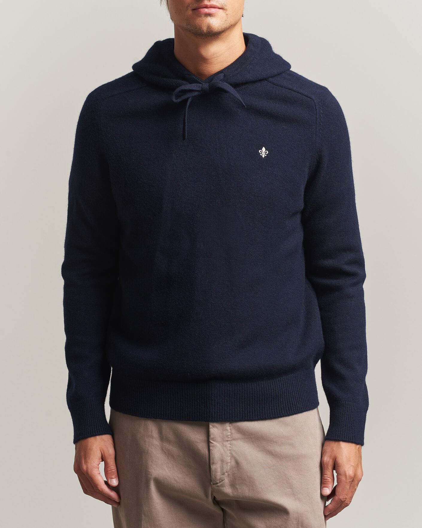 Mies | Puserot | Morris | Hertford Lambswool Hoodie Navy