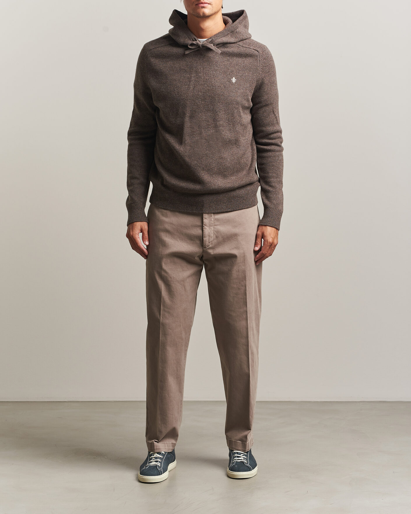 Mies | Puserot | Morris | Hertford Lambswool Hoodie Brown