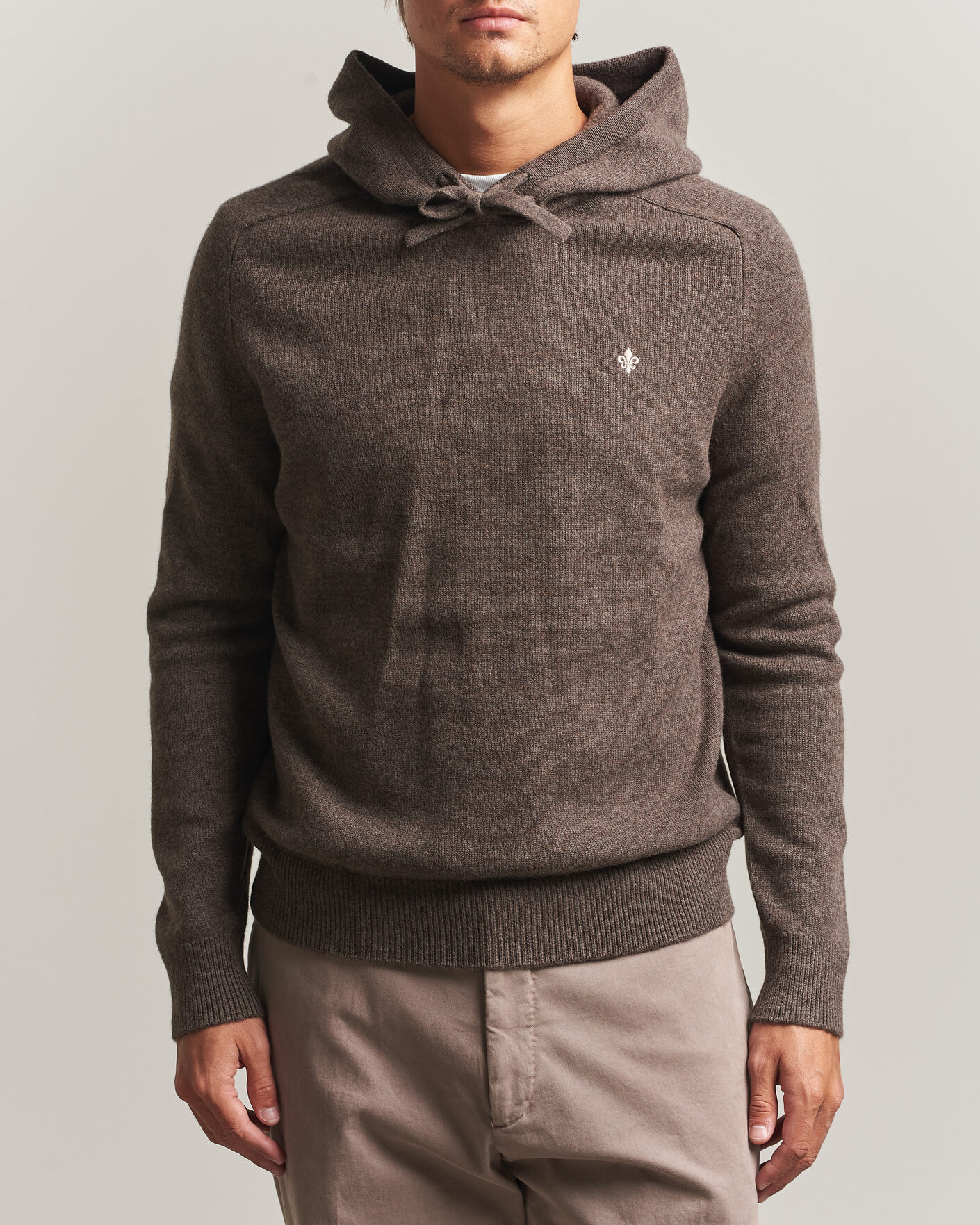 Mies | Puserot | Morris | Hertford Lambswool Hoodie Brown