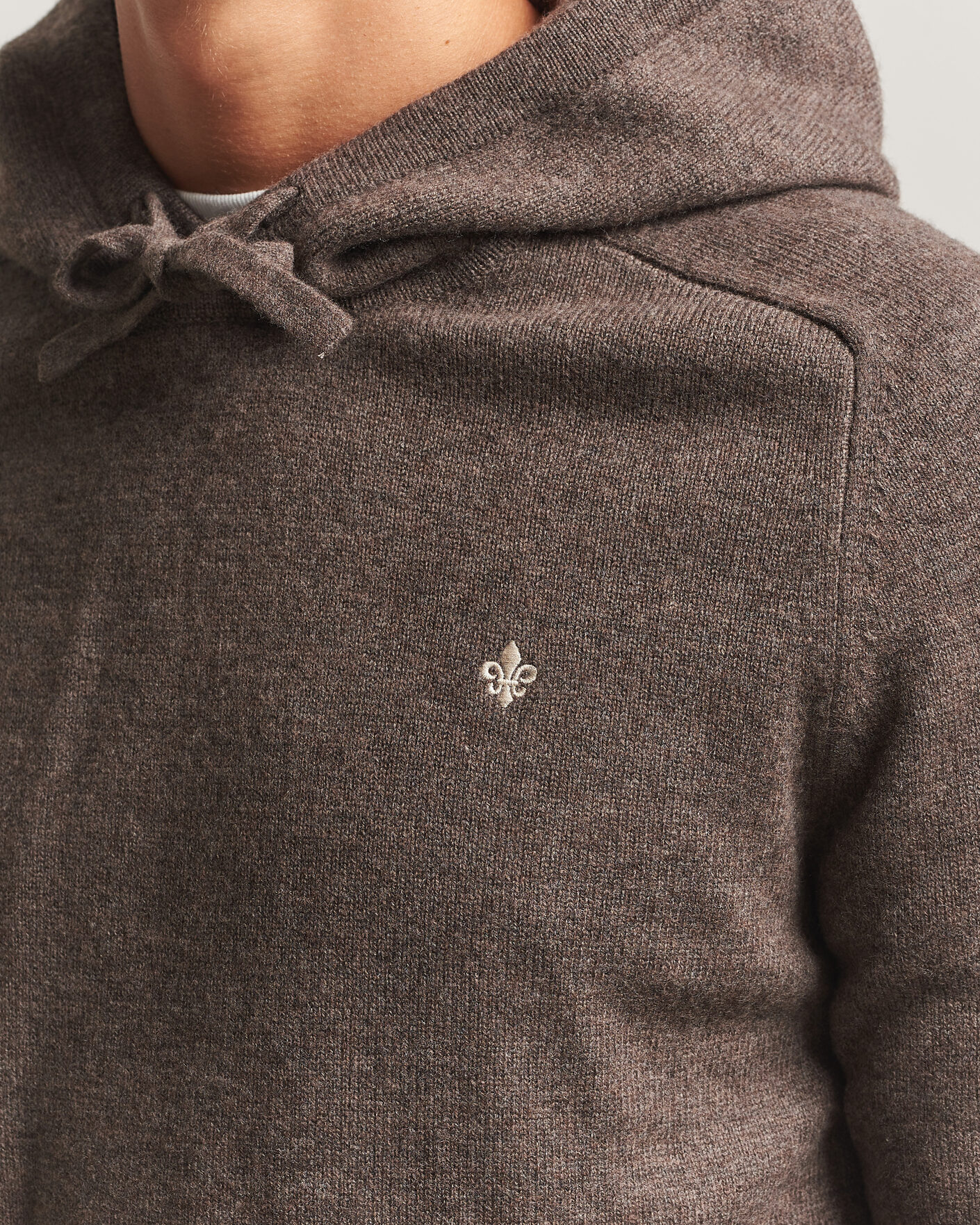Mies | Puserot | Morris | Hertford Lambswool Hoodie Brown