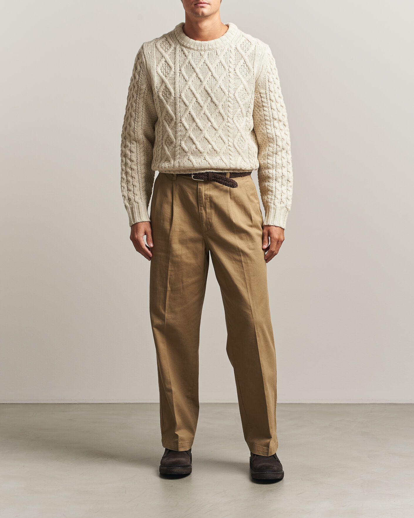 Mies | Puserot | Morris | Ramsey Cable Sweater Off White