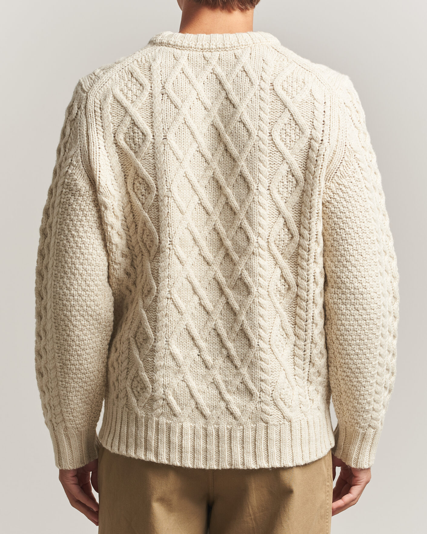 Mies | Puserot | Morris | Ramsey Cable Sweater Off White
