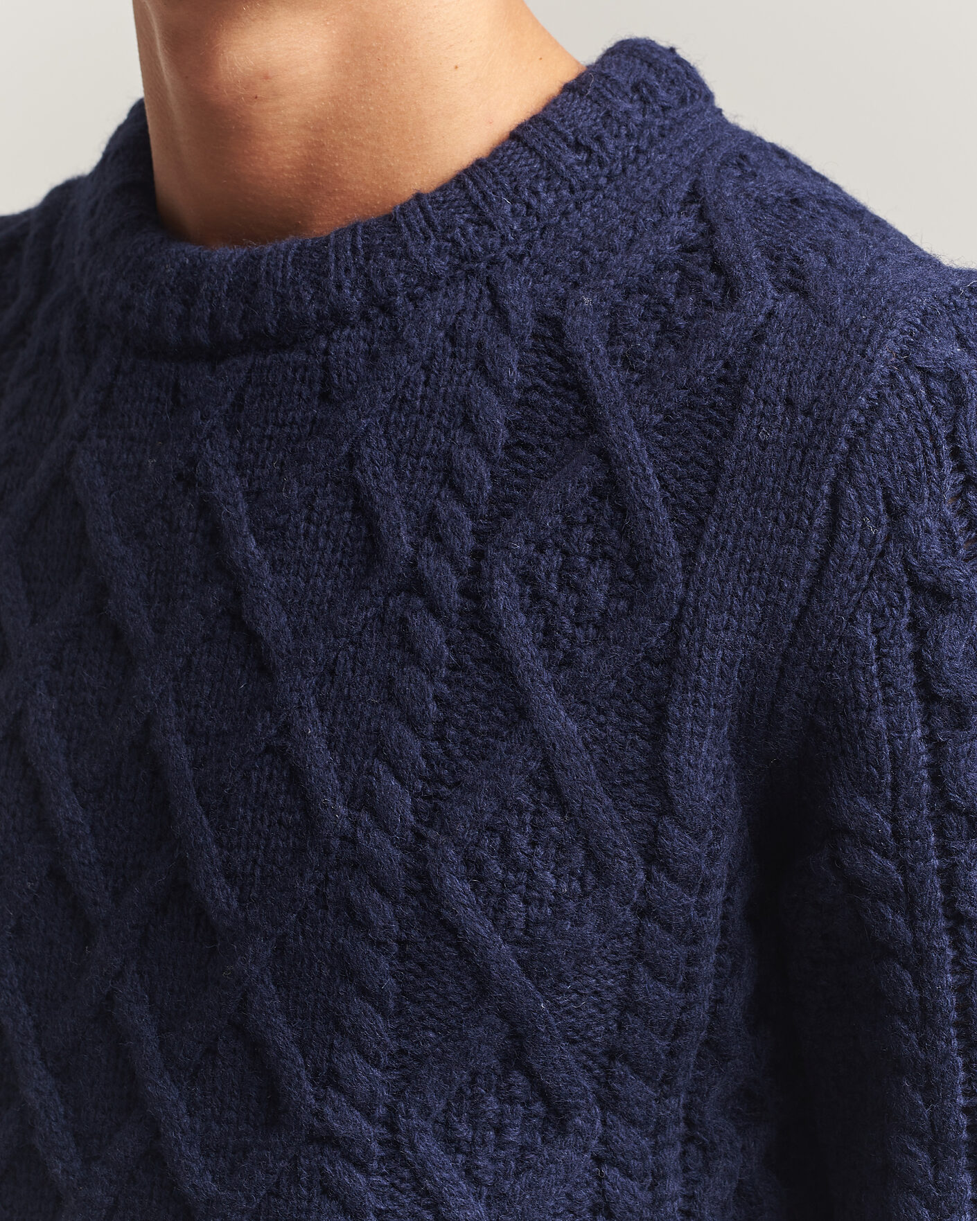 Mies | Puserot | Morris | Ramsey Cable Sweater Navy