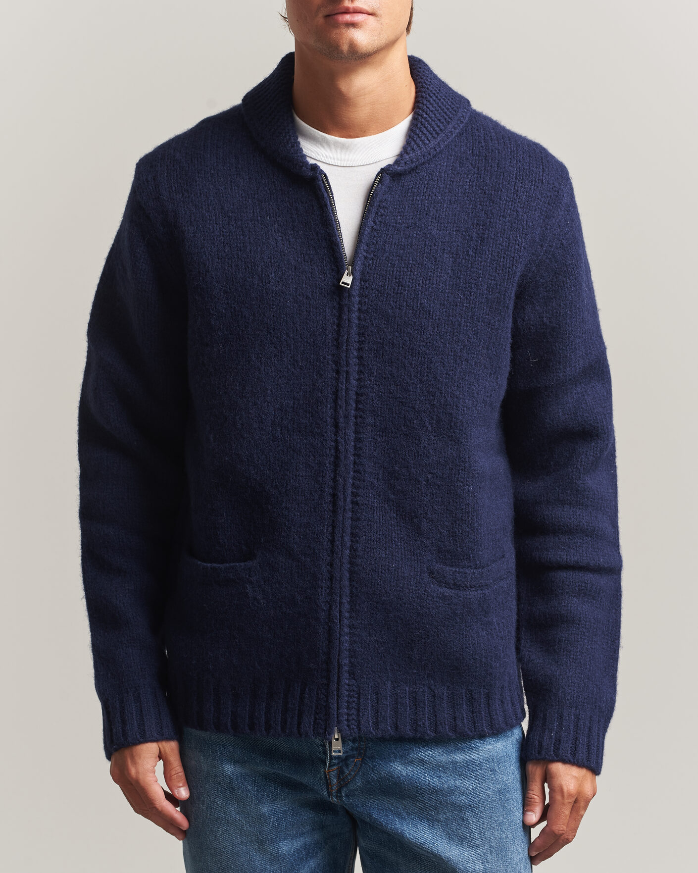 Mies | Puserot | Morris | Boyd Zip Cardigan Navy