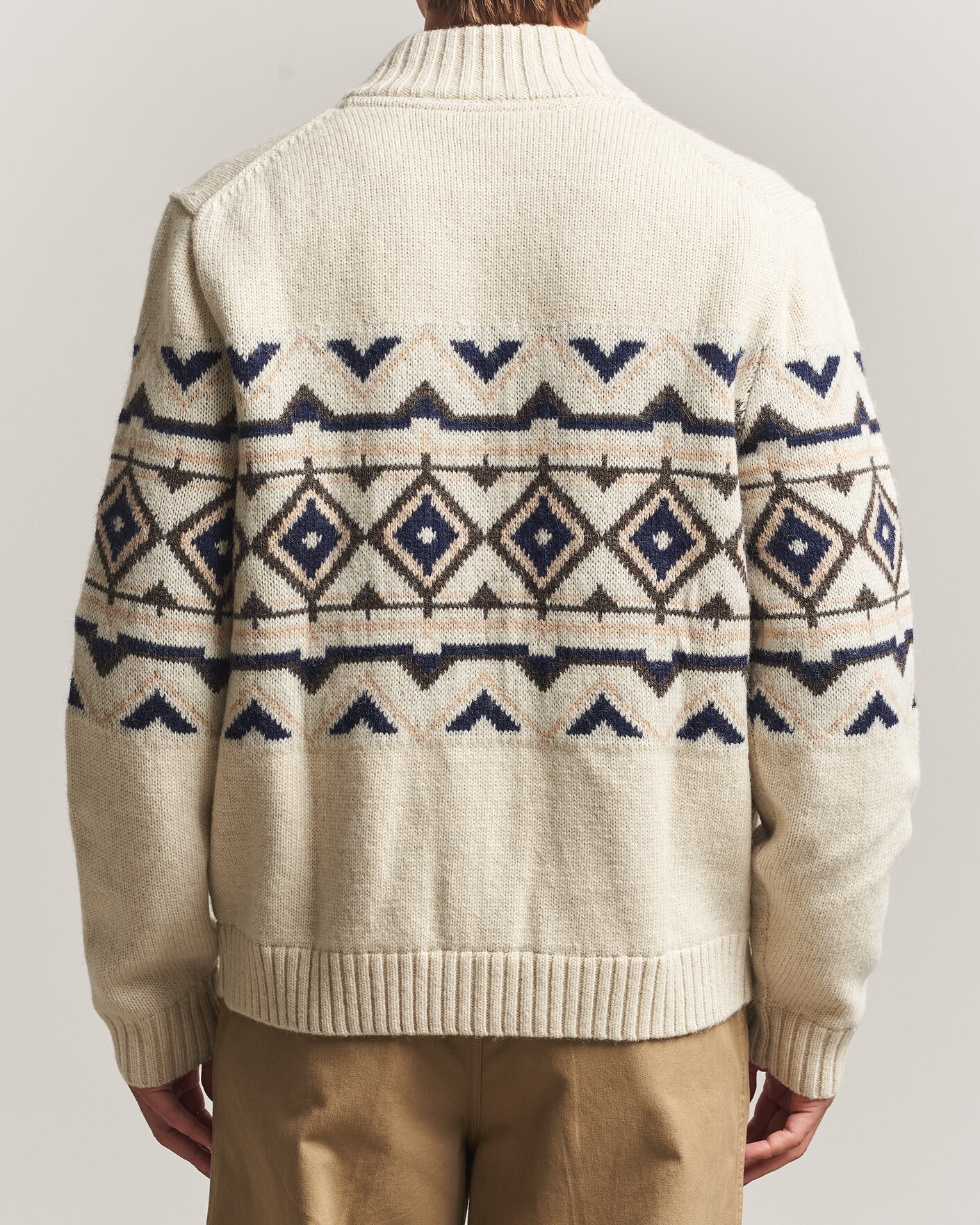 Mies | Puserot | Morris | Hadley Zip Cardigan Off White