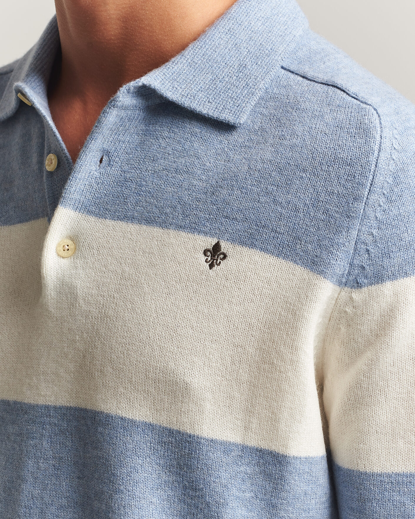 Mies | Puserot | Morris | Hertford Knitted Polo Blue