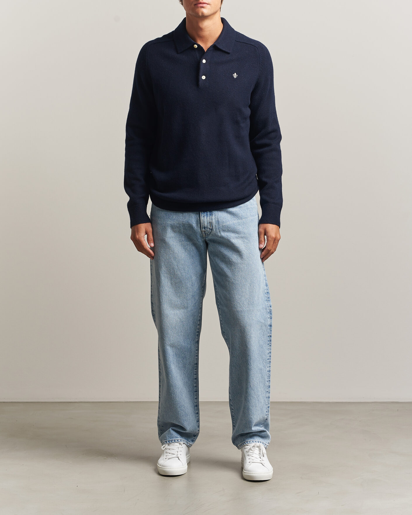 Mies | Puserot | Morris | Hetford Knitted Polo Navy