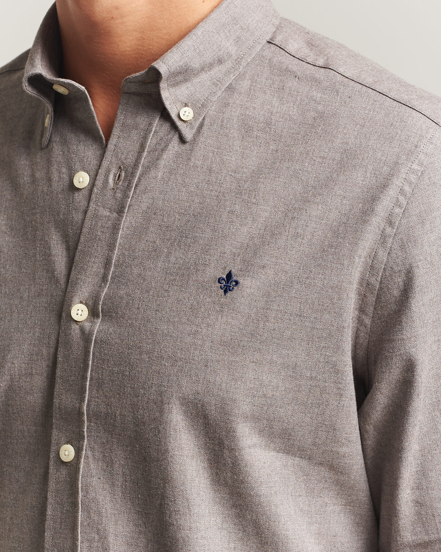 Mies | Kauluspaidat | Morris | Watts Flannel Shirt Grey