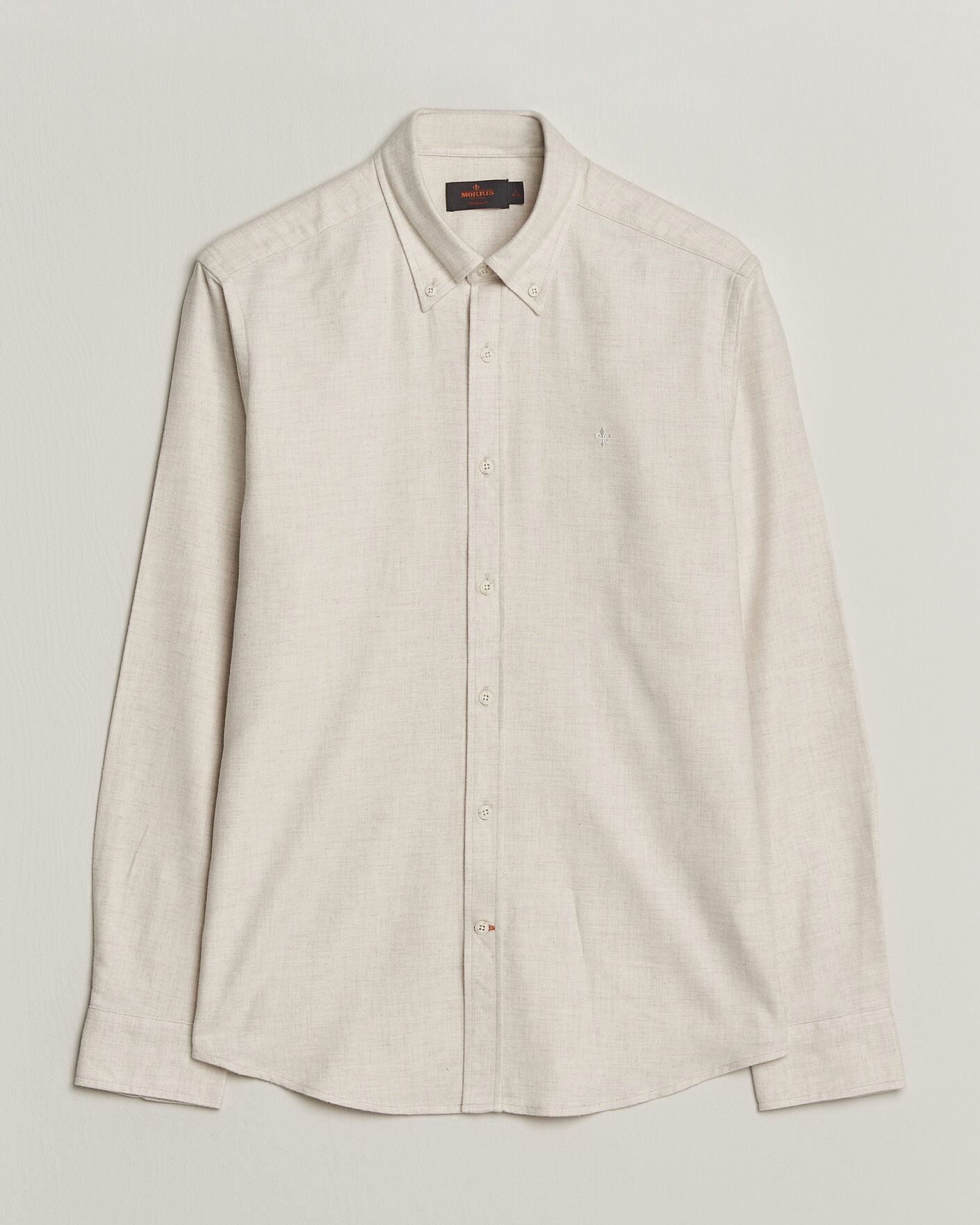 Mies | Kauluspaidat | Morris | Flannel Herringbone Shirt Off White