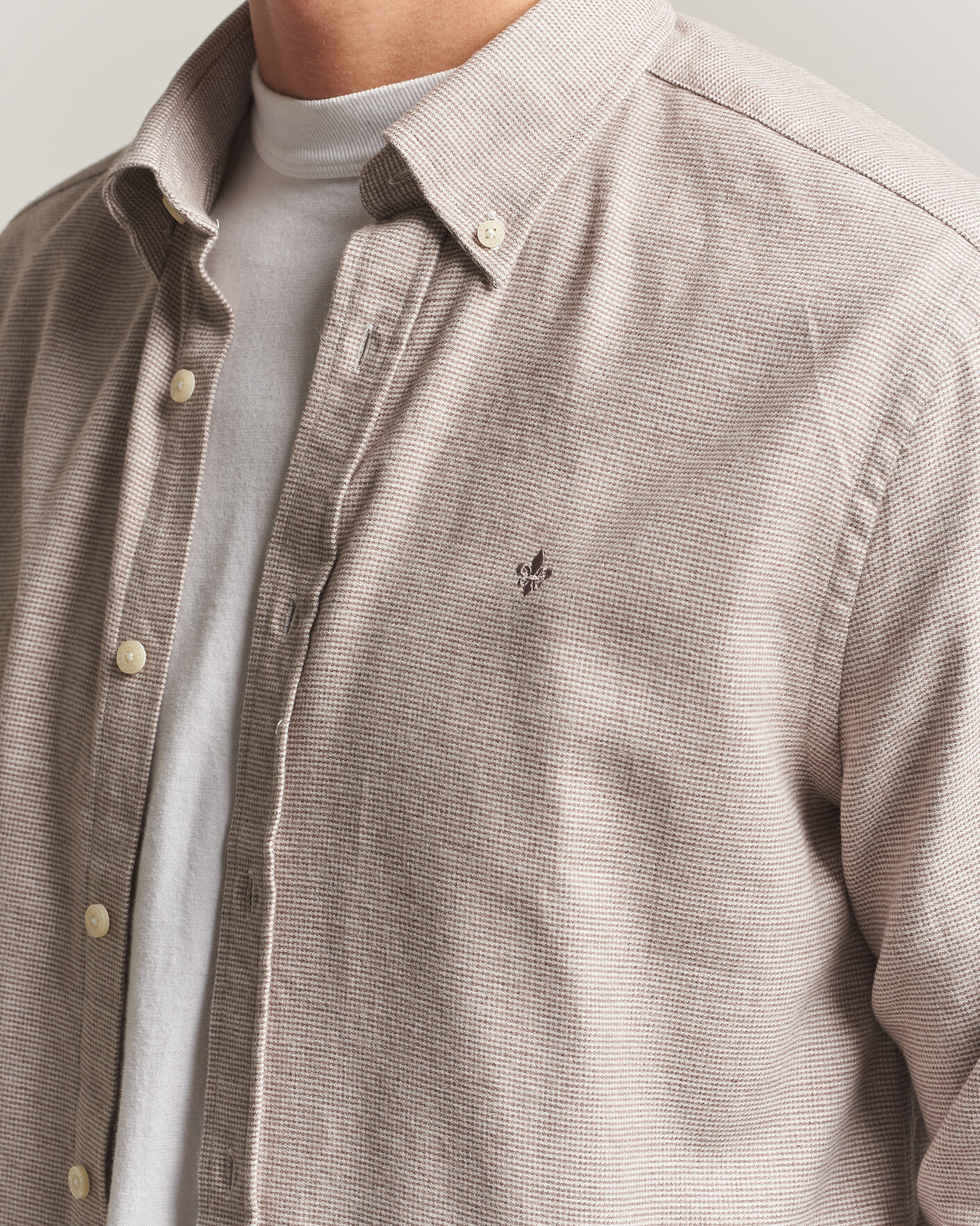 Mies | Kauluspaidat | Morris | Flannel Check Shirt Khaki