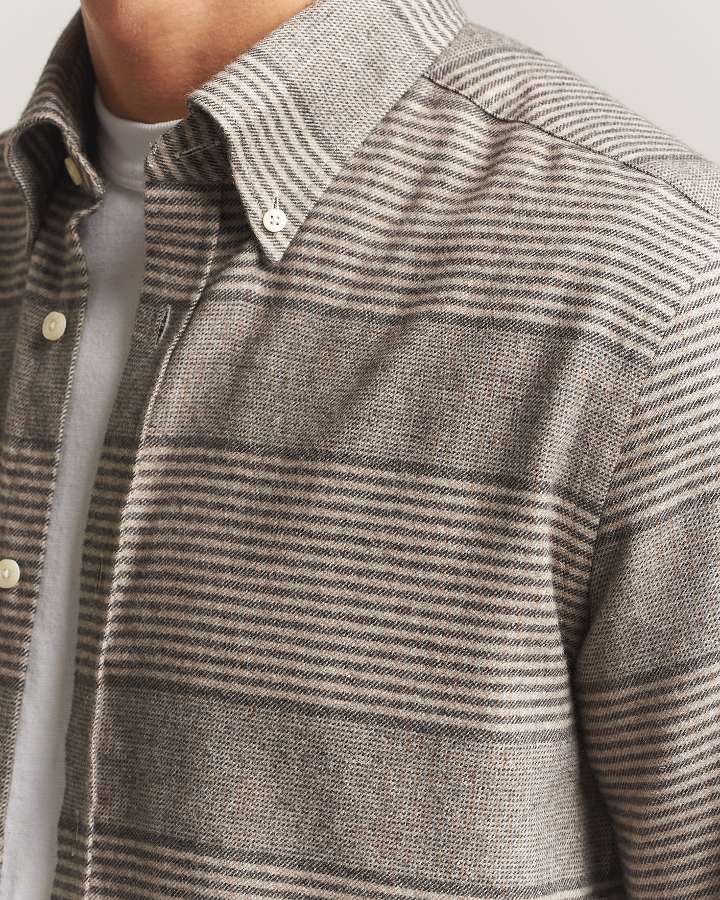 Mies | Kauluspaidat | Morris | Soft Lama Check Shirt Camel