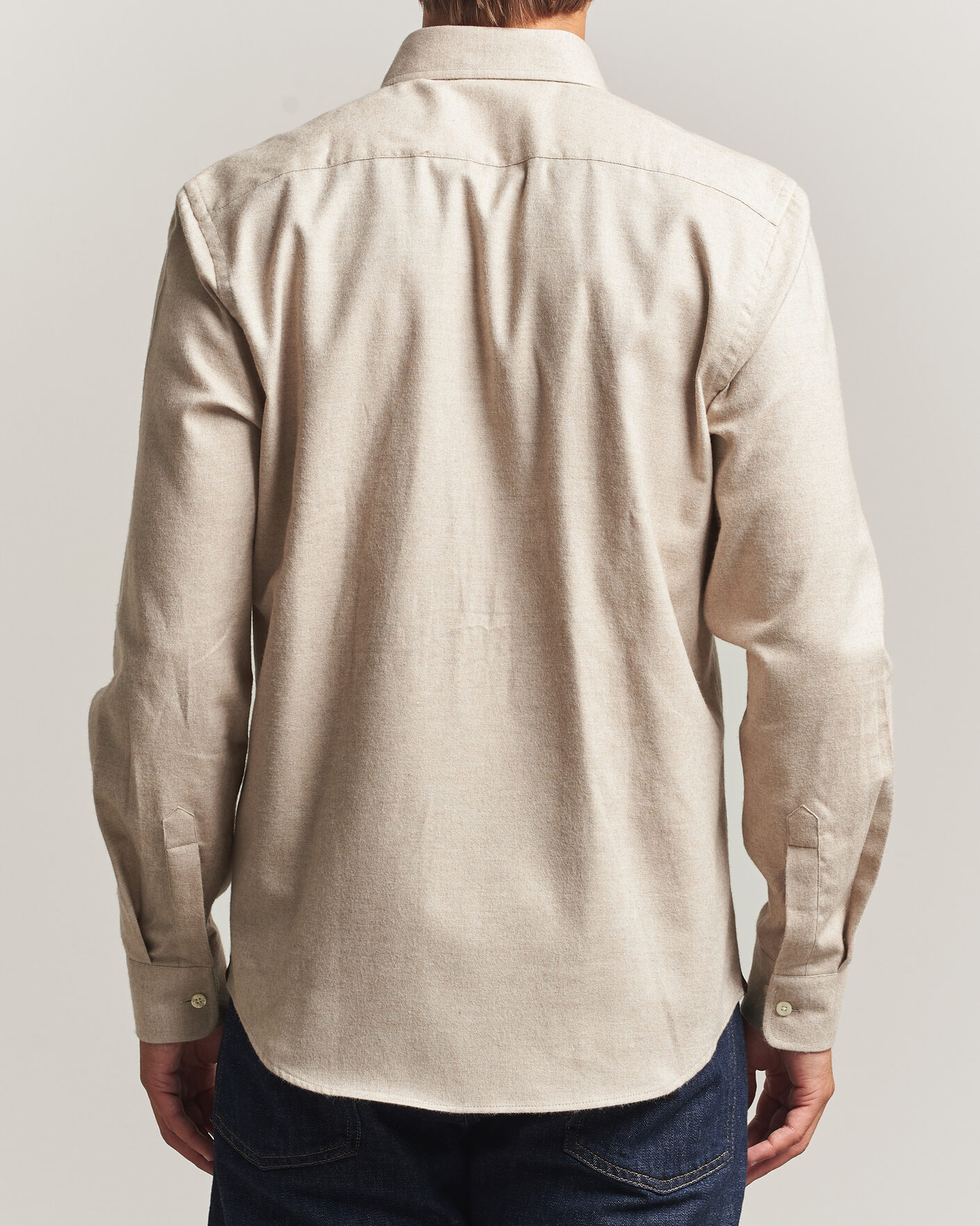 Mies | Kauluspaidat | Morris | Cashmere Twill Shirt Khaki
