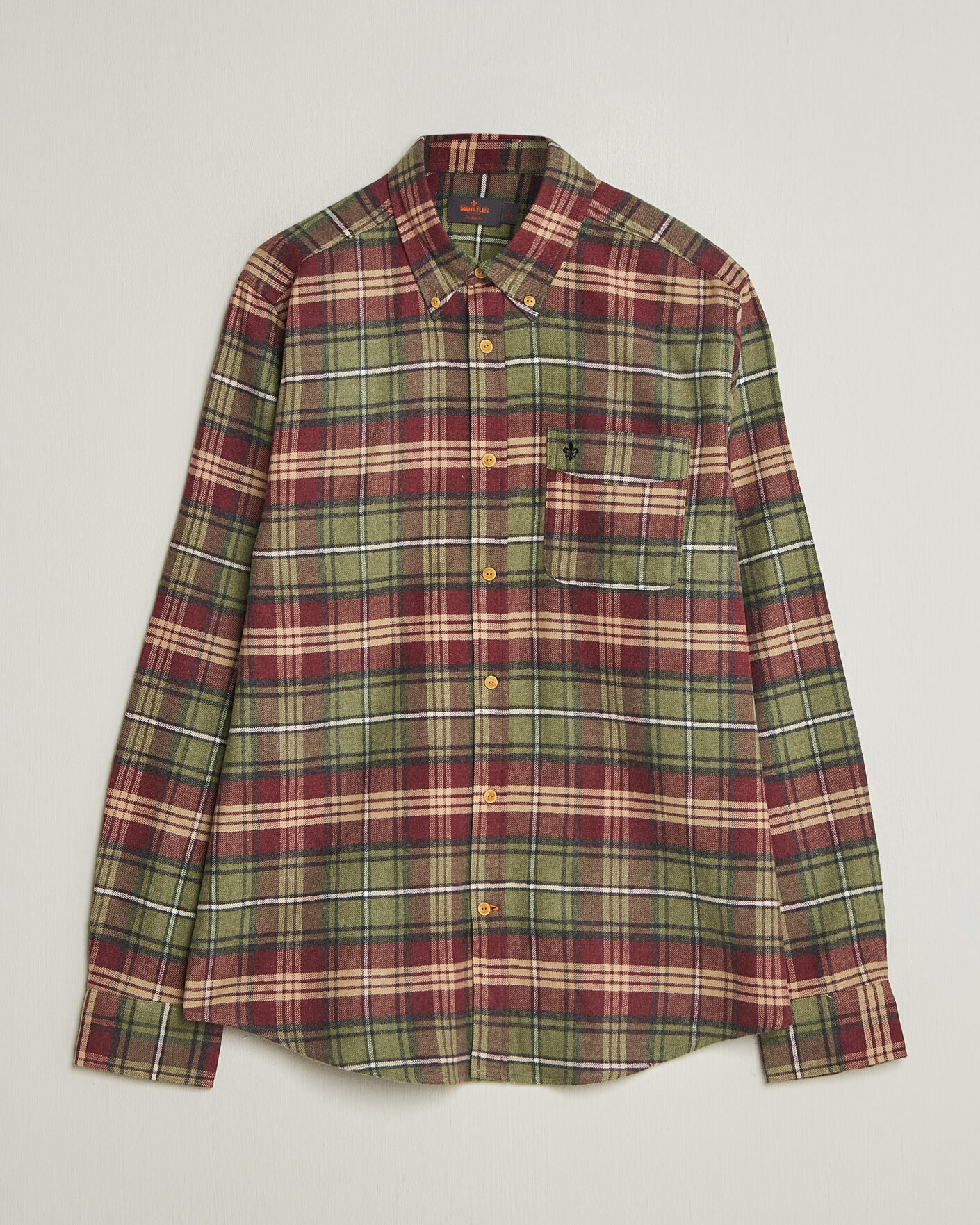 Mies | Kauluspaidat | Morris | Flanell Big Check Shirt Green
