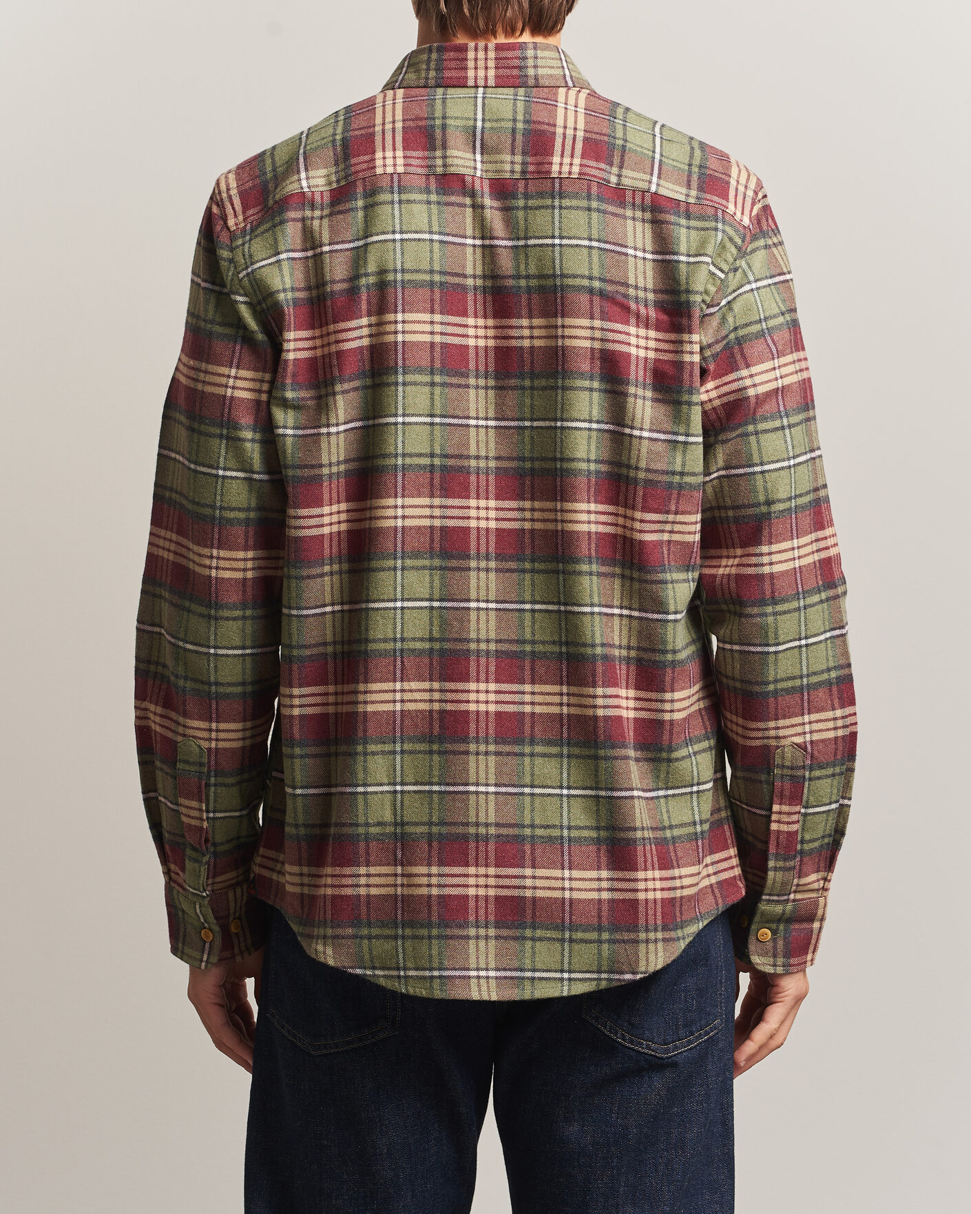 Mies | Kauluspaidat | Morris | Flanell Big Check Shirt Green