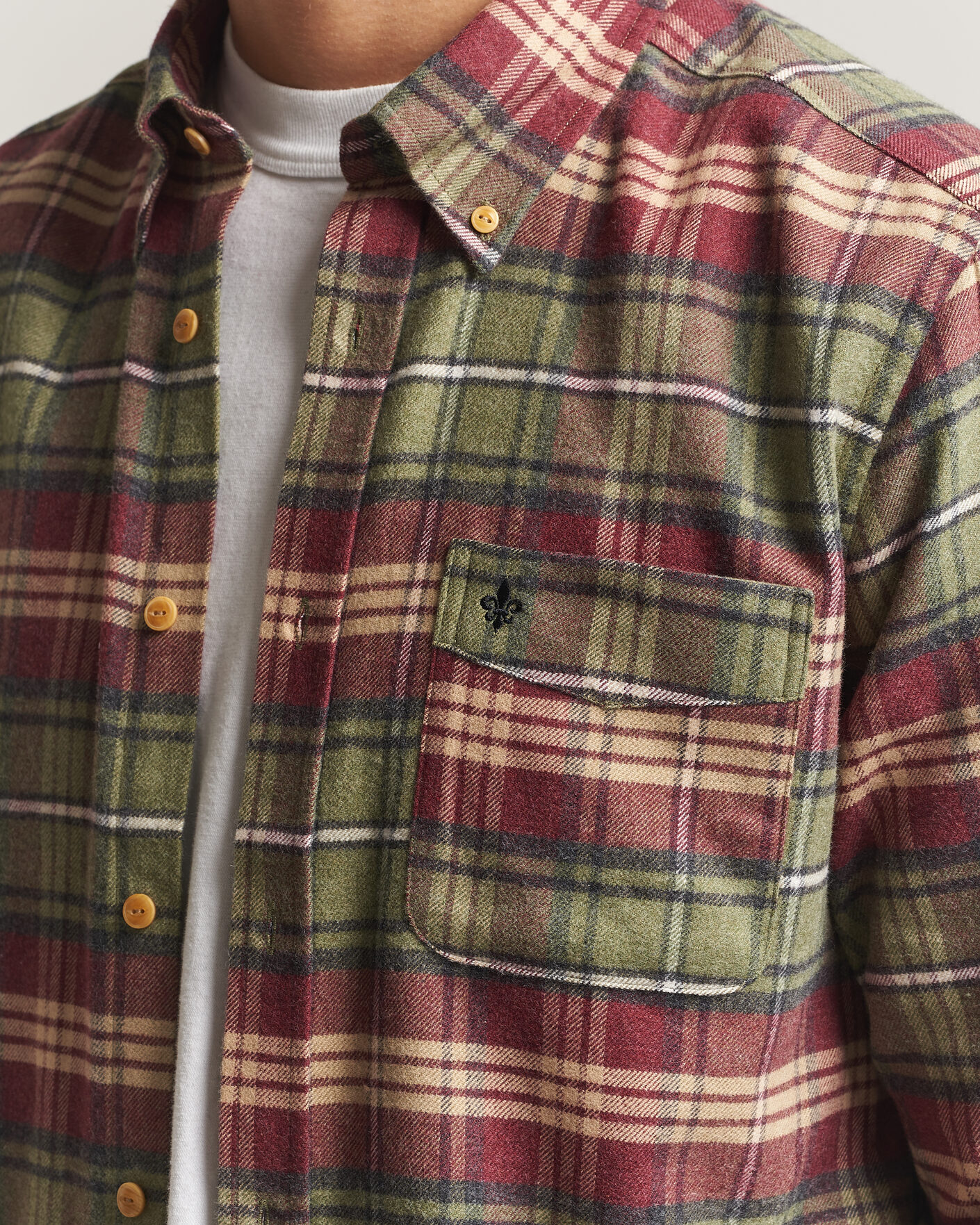 Mies | Kauluspaidat | Morris | Flanell Big Check Shirt Green